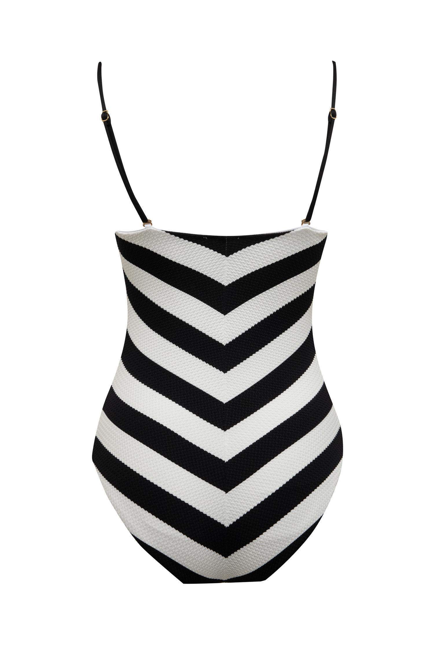 Regular Fit Striped Swimsuit