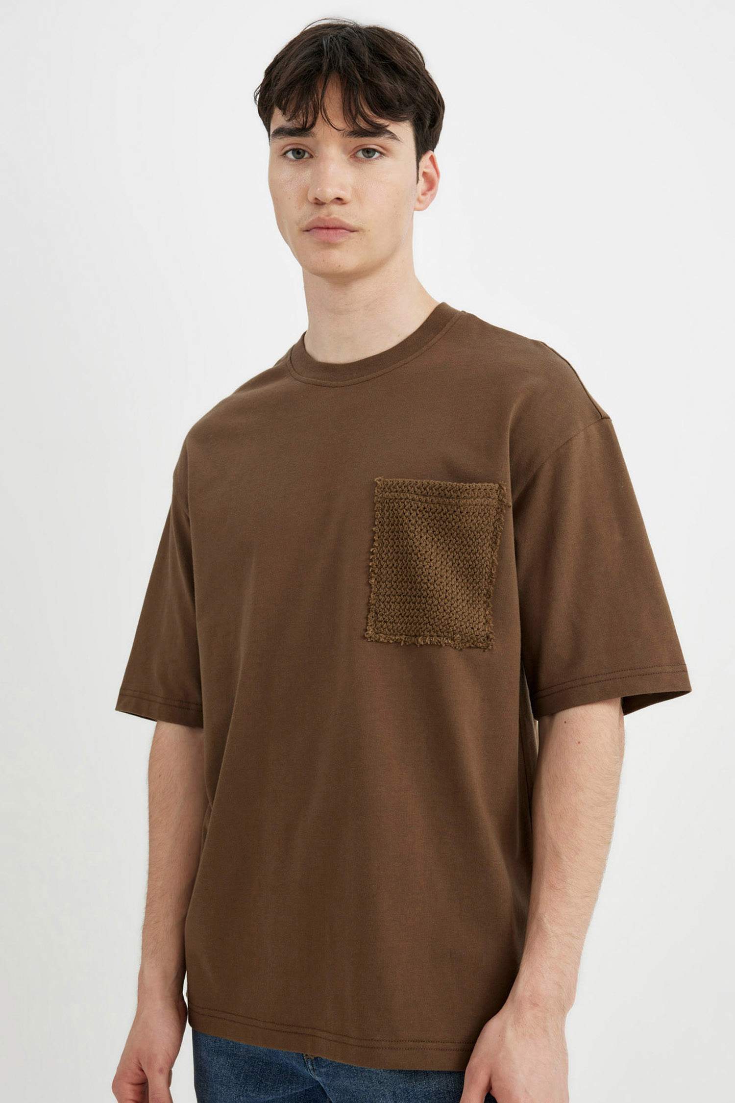 Boxy Fit Crew Neck Short Sleeve T-Shirt