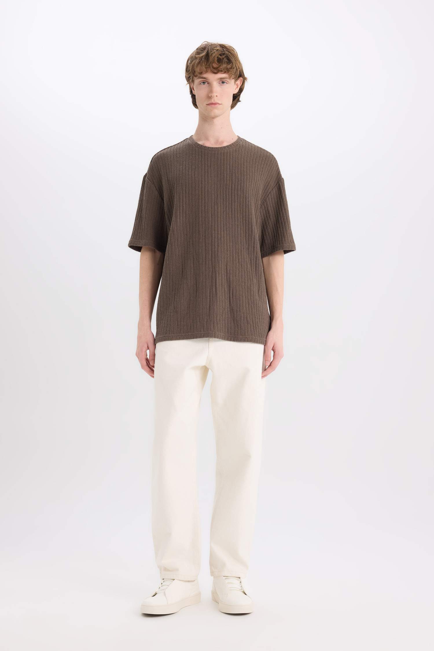 Boxy Fit Crew Neck Short Sleeve T-Shirt