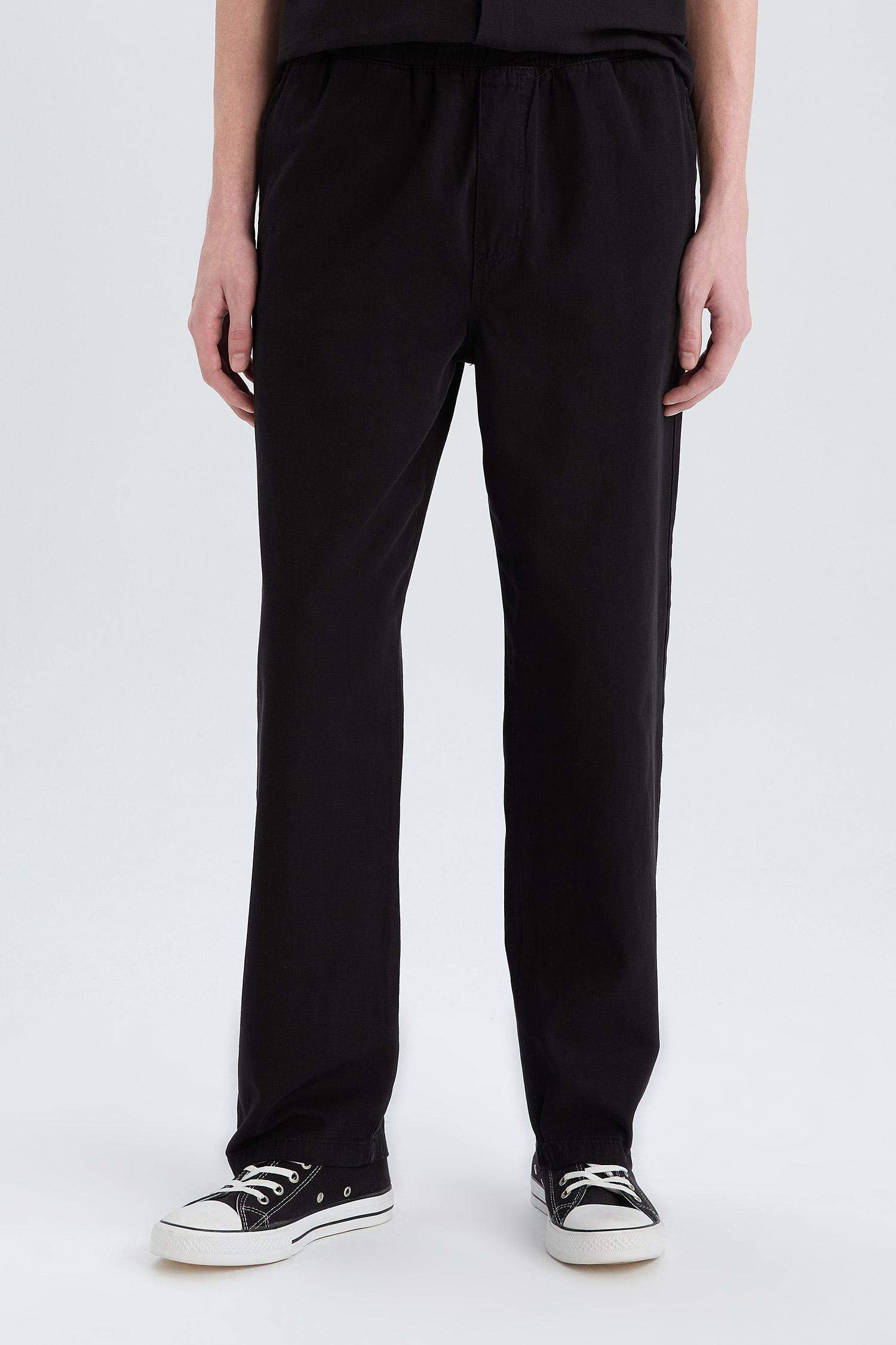 Bol Rahat Kesim Wide Leg Yazlık Keten Pantolon