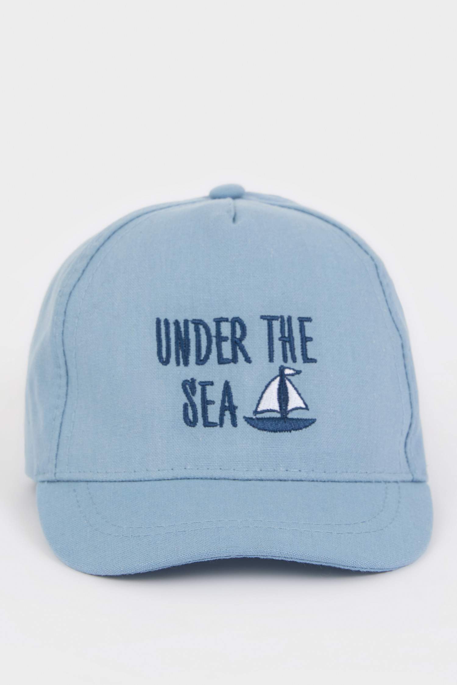 Erkek Bebek Baskılı Keten Karışımlı Cap Şapka