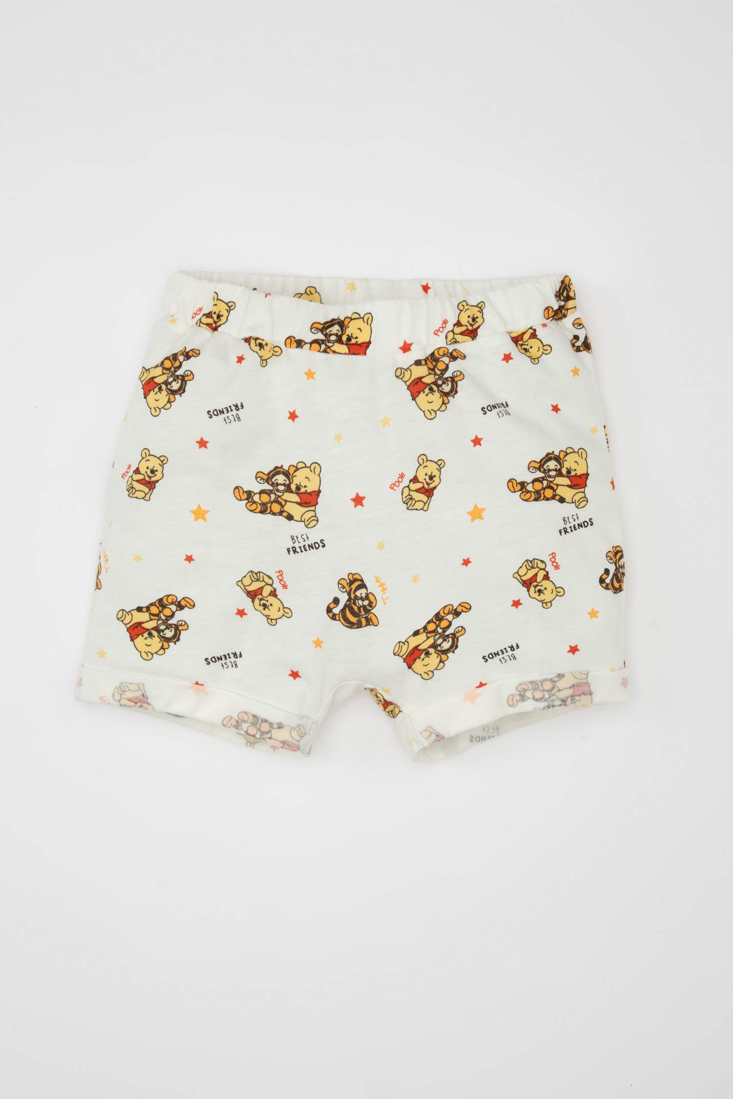 Erkek Bebek 2'li Takım Disney Winnie The Pooh Penye Kısa Kollu Tişört Şort