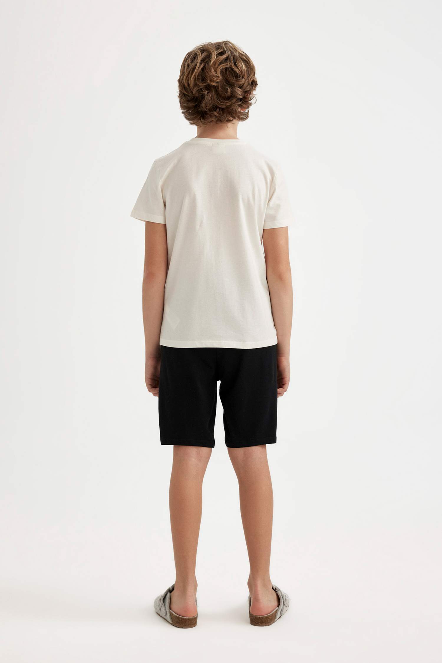 Erkek Çocuk Pijama Takımı Baskılı Kısa Kollu Üst Şort