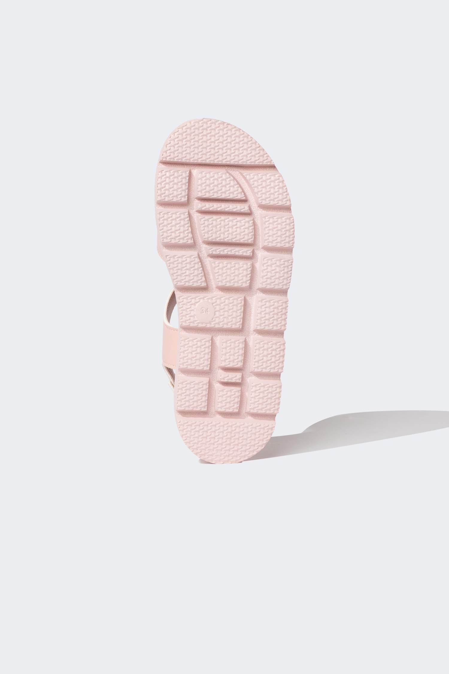 Kız Çocuk Cırt Cırtlı Tırtıklı Taban Suni Deri Sandalet