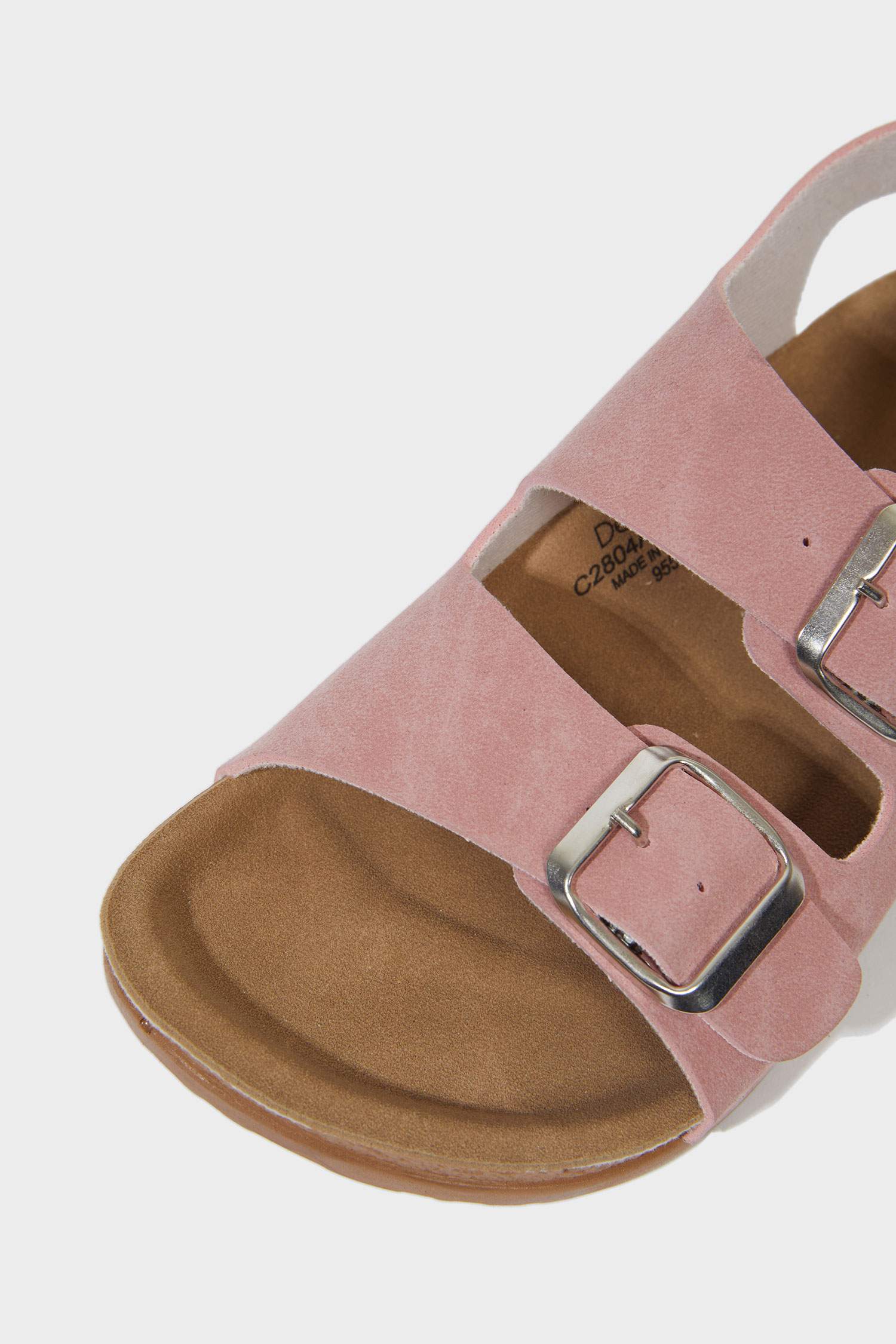 Kız Çocuk Cırt Cırtlı Düz Taban Sandalet