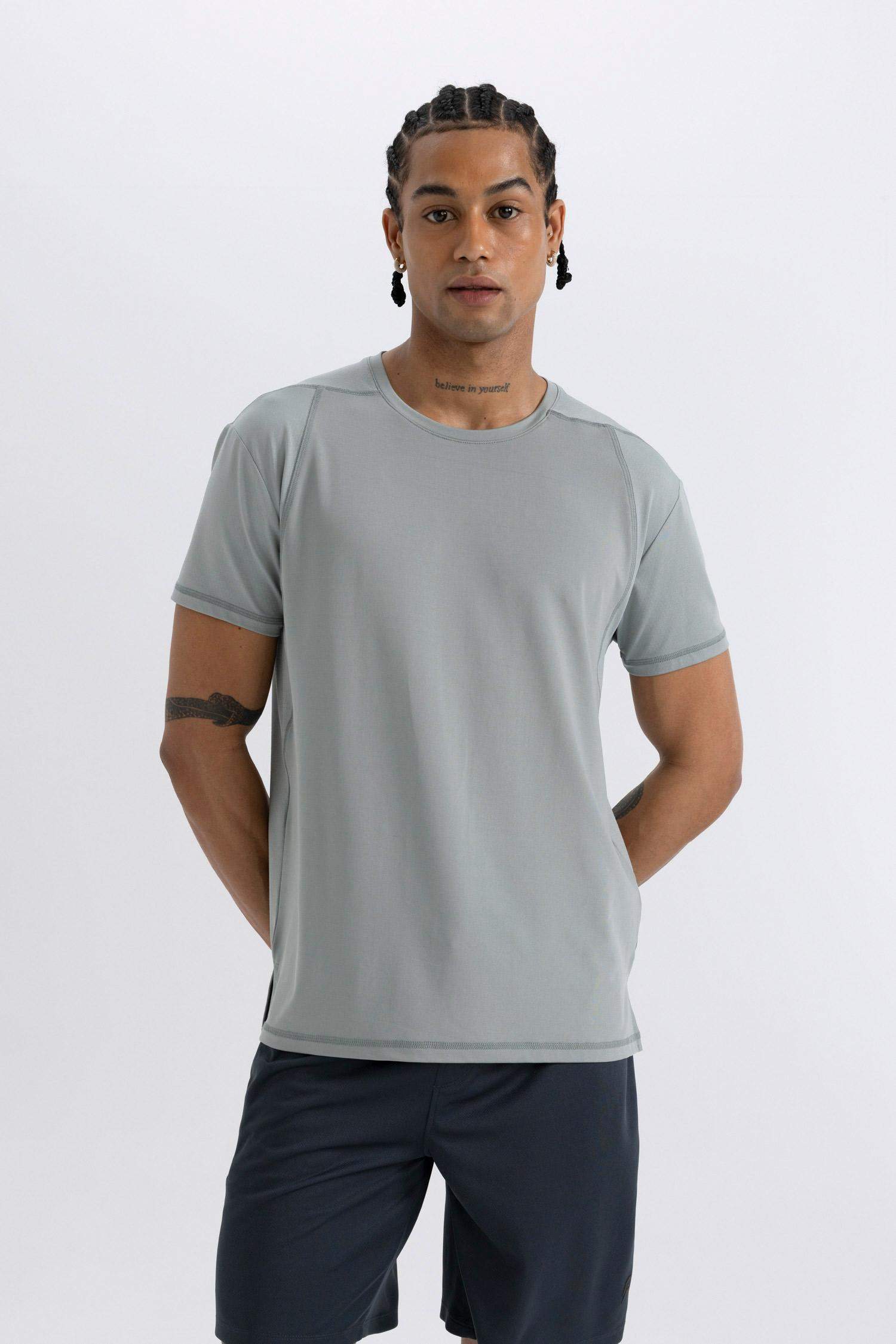 DeFactoFit Standard Fit Crew Neck Heavy Fabric T-Shirt