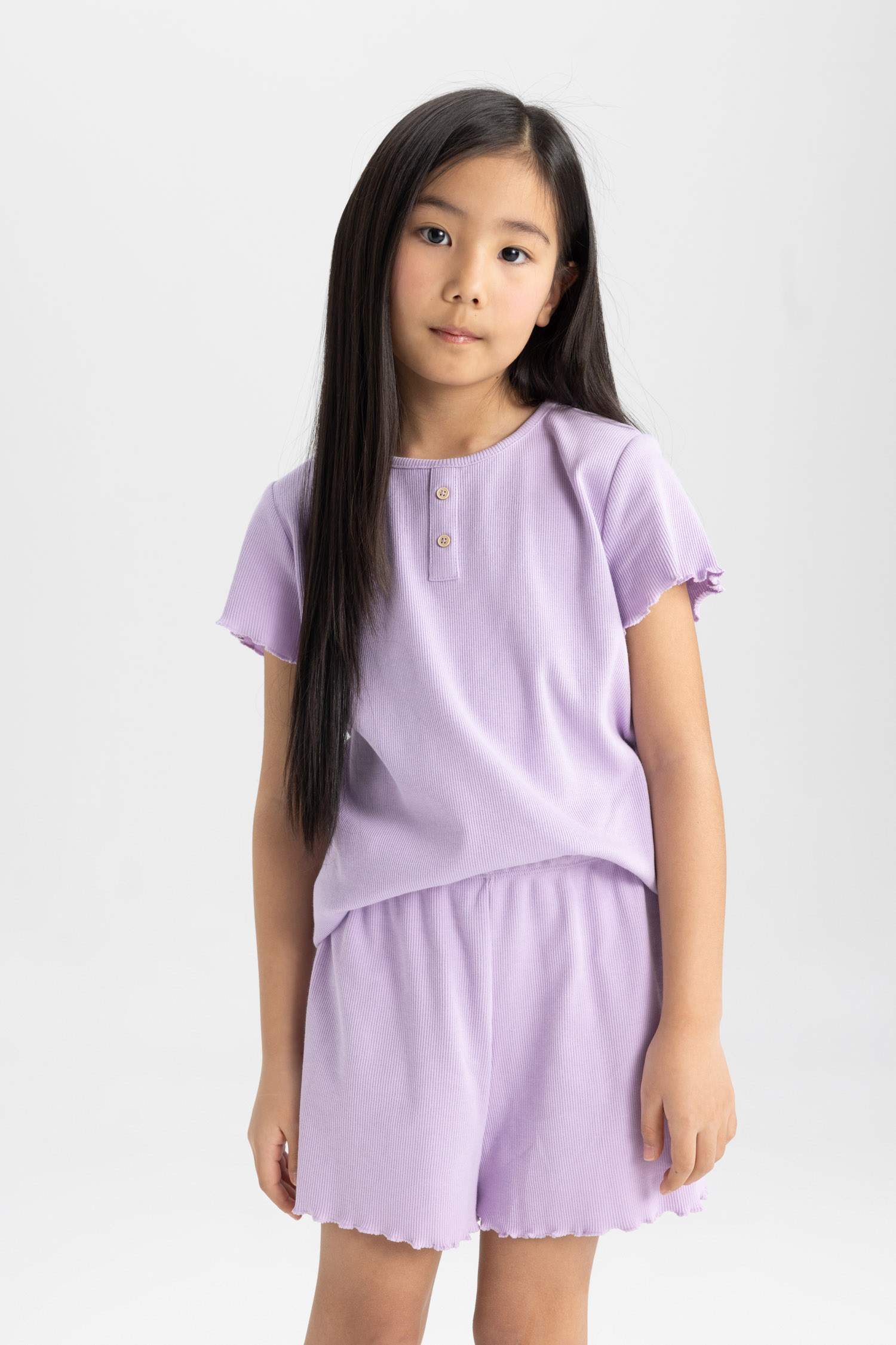 Girl Ribbed Camisole 2 Piece Pajama Set