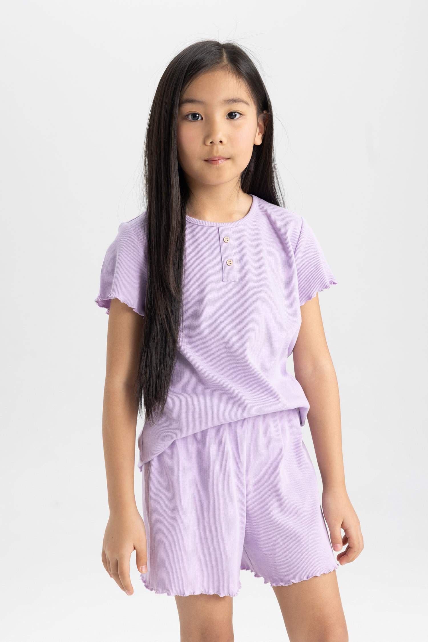 Girl Ribbed Camisole 2 Piece Pajama Set