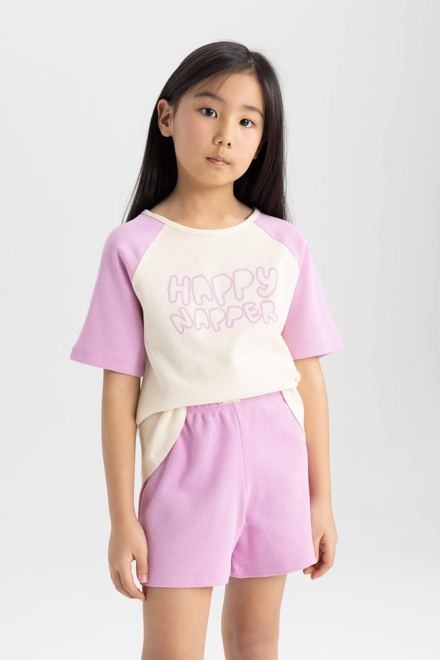 Ensemble de pyjama à manches courtes et short avec imprimé pour Fille