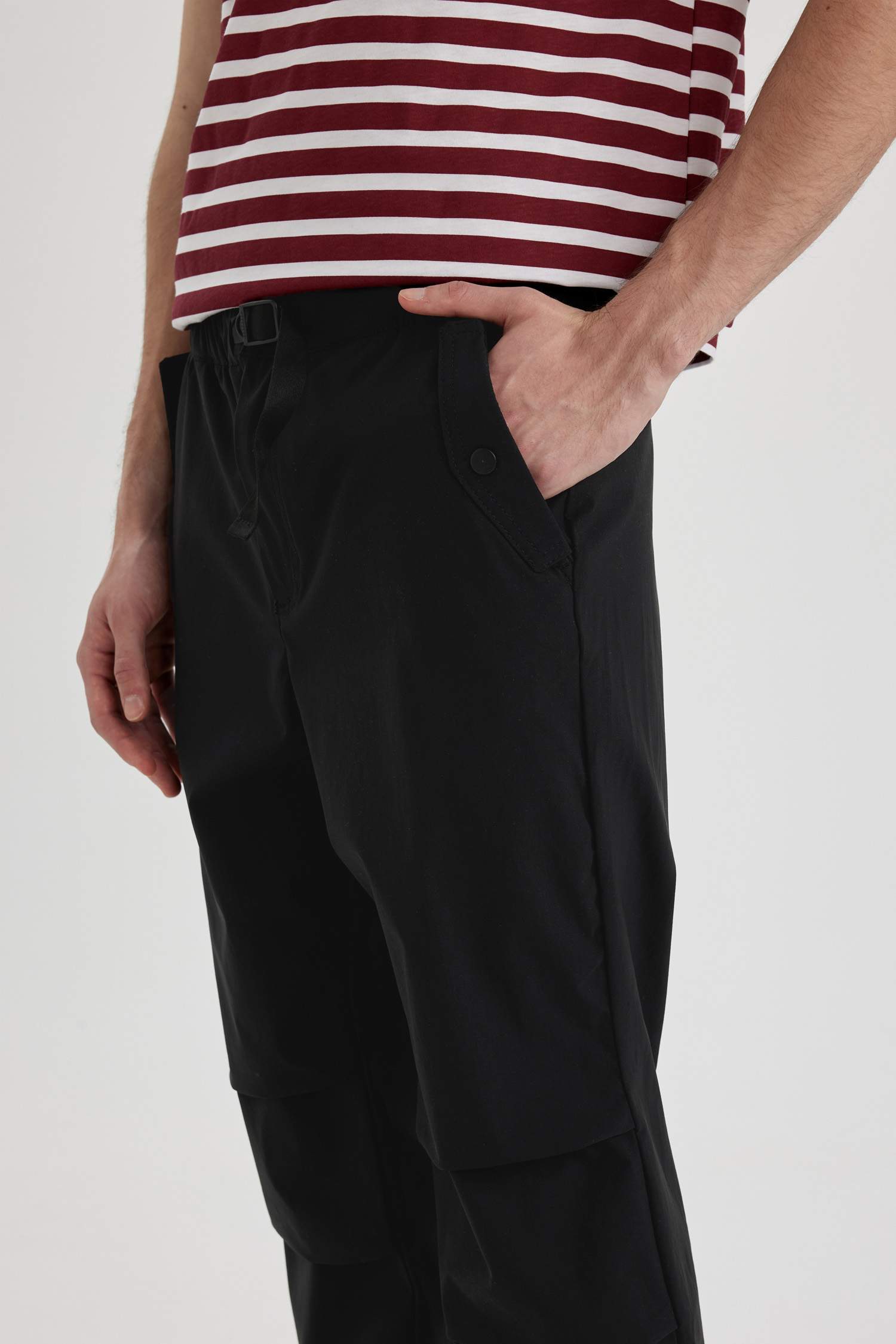 Pantolon Relax Fit Esnek Bantlı Paça 