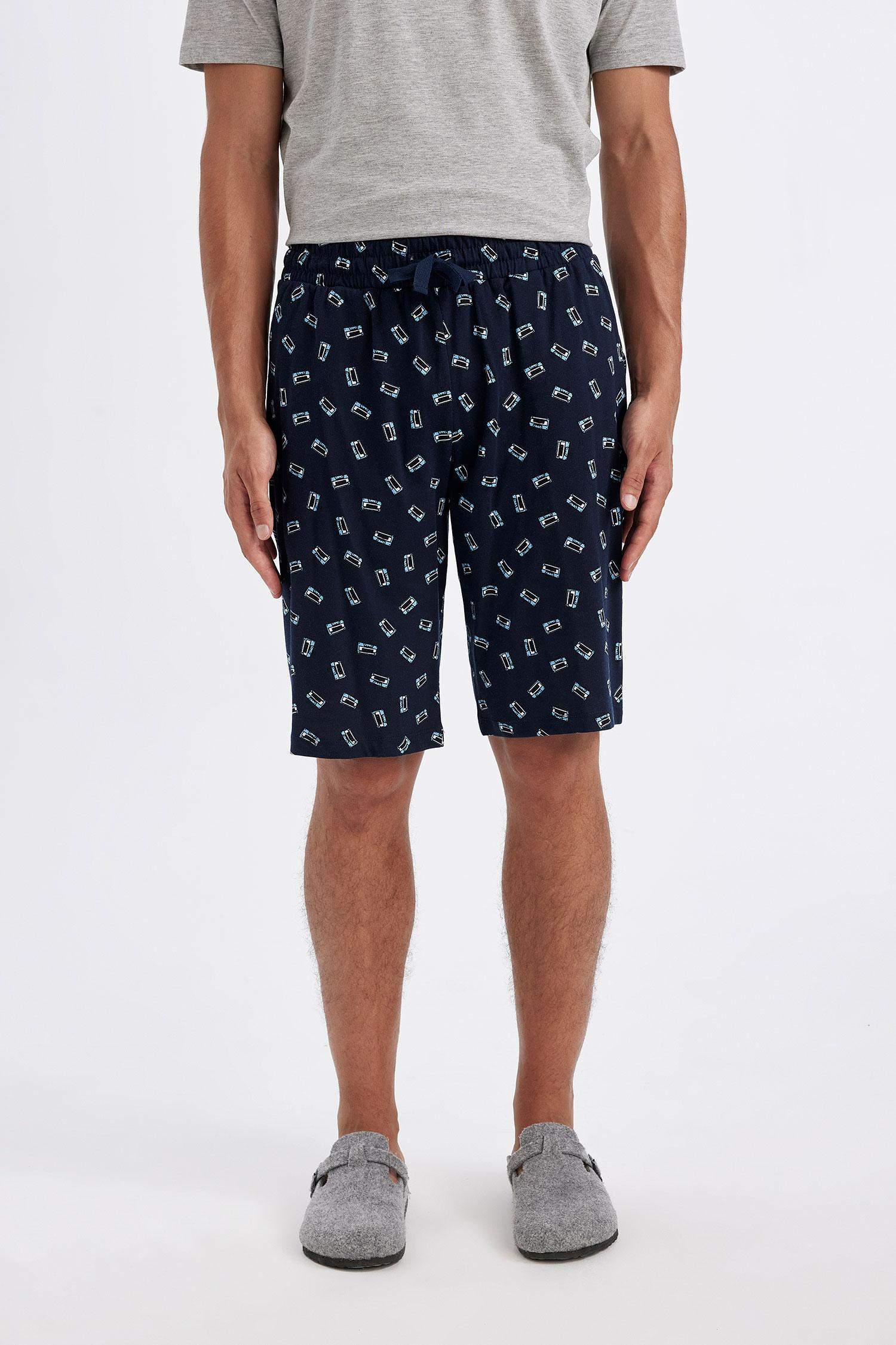 Short de Pyjama imprimé coupe régulière à Poches