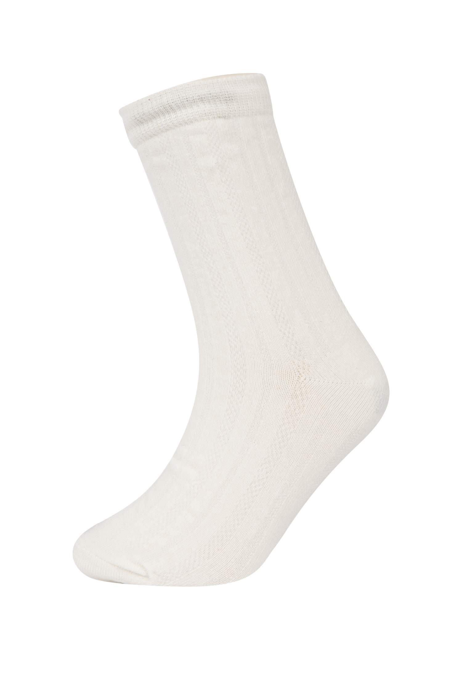 Kız Çocuk 5'li Pamuklu Uzun Çorap