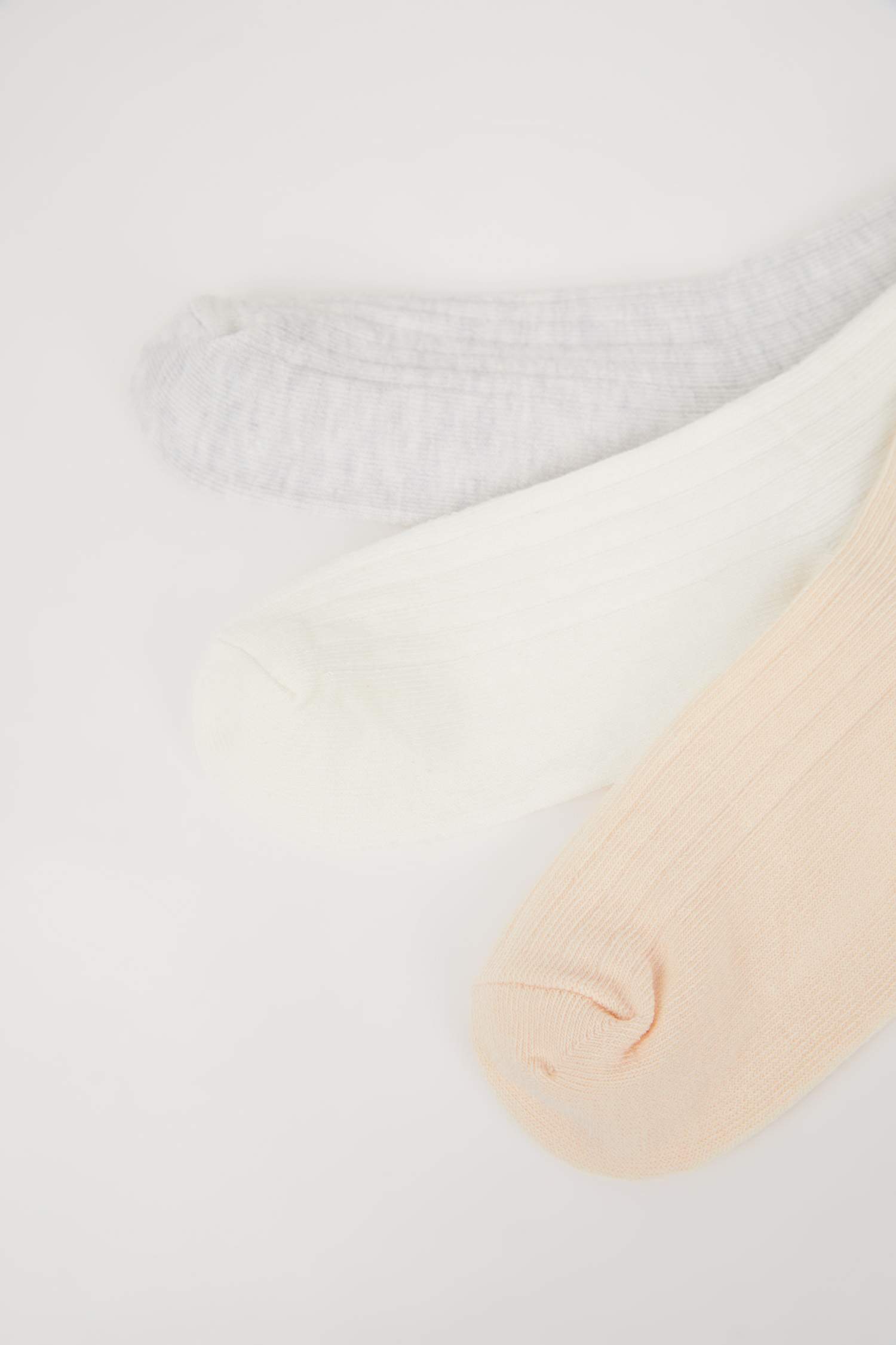 جوارب بناتي طويل قطن - 3 قطع