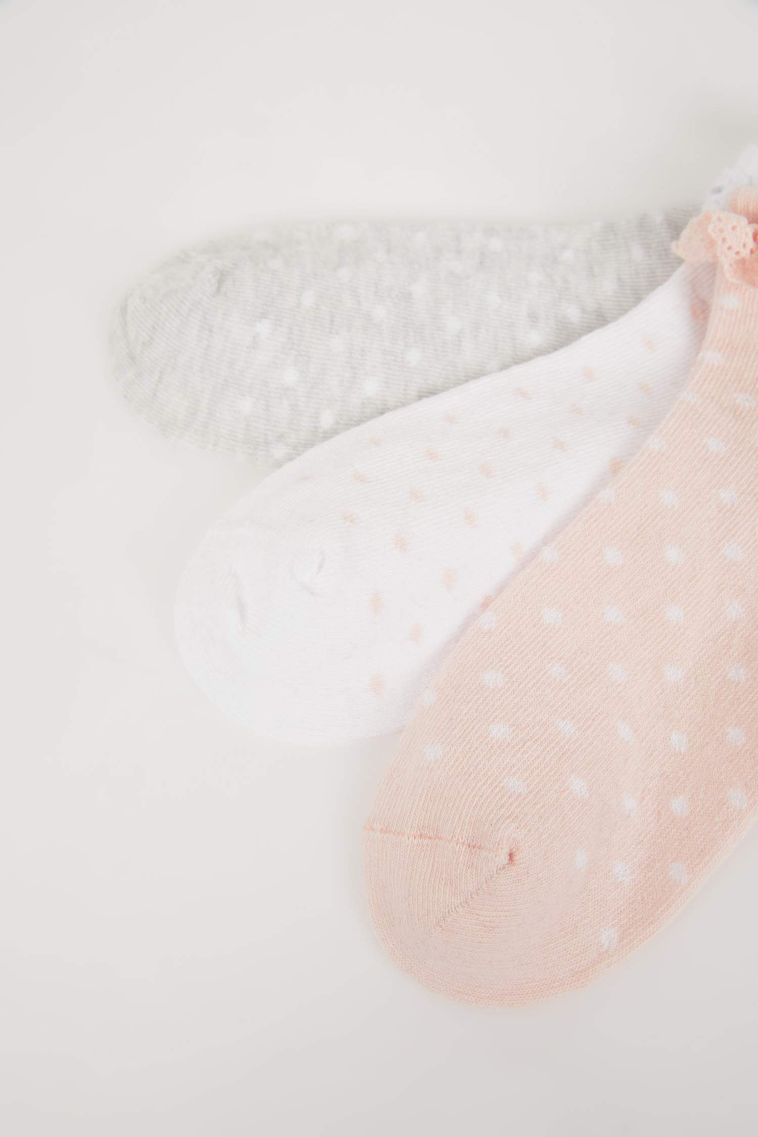 جوارب قصيرة قطن بناتي - 3 قطع