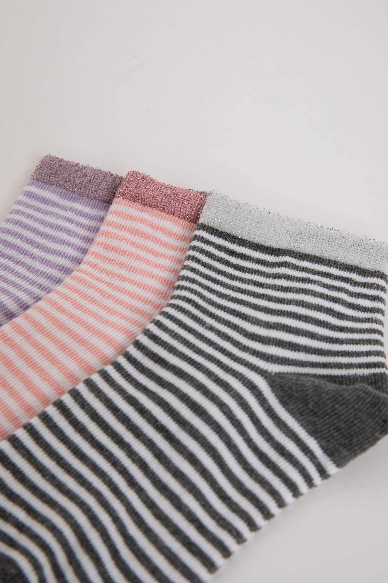 شرابات قصيرة بناتي قطن - 3 قطع