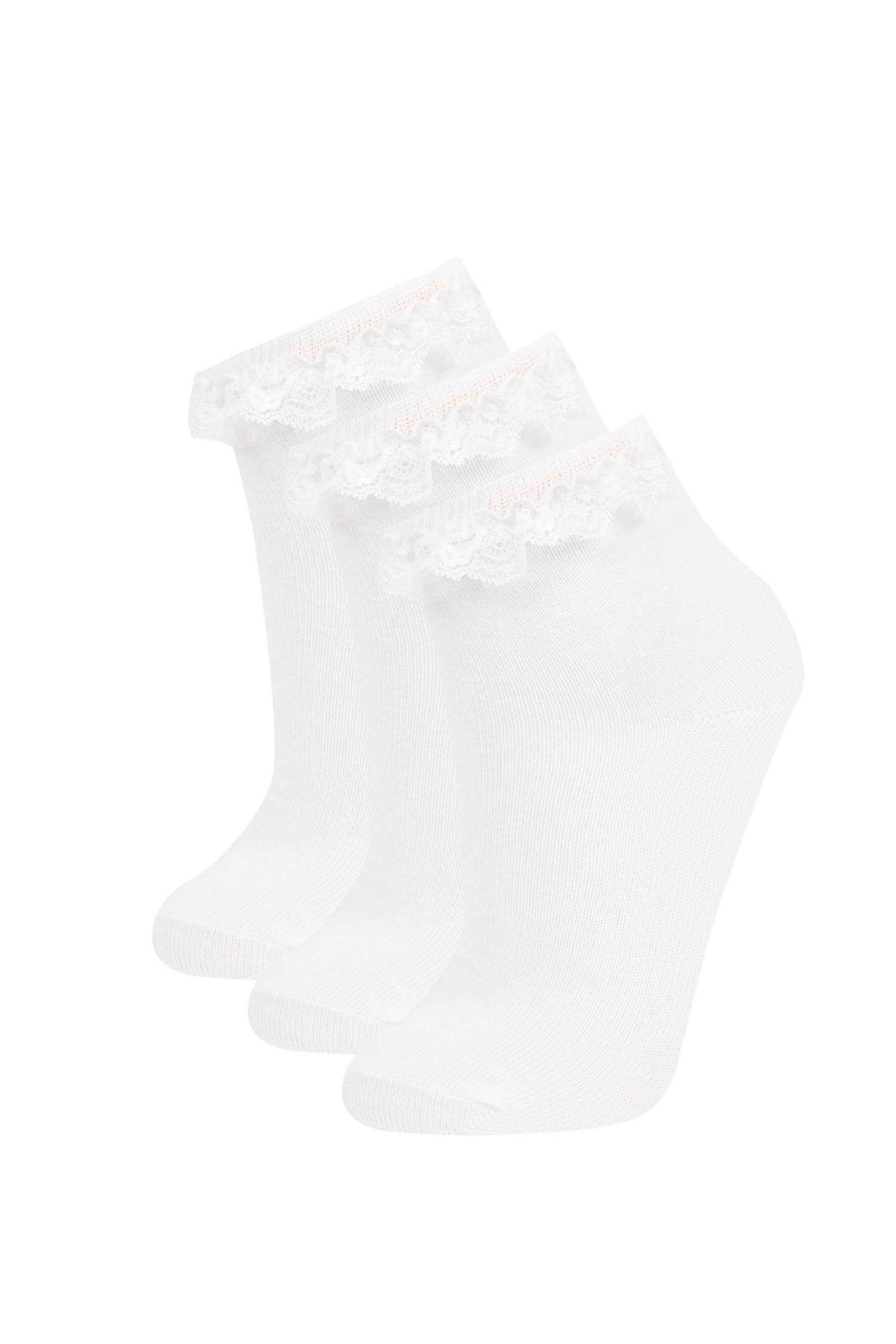 Носки из хлопка для девочек, 3 пары
