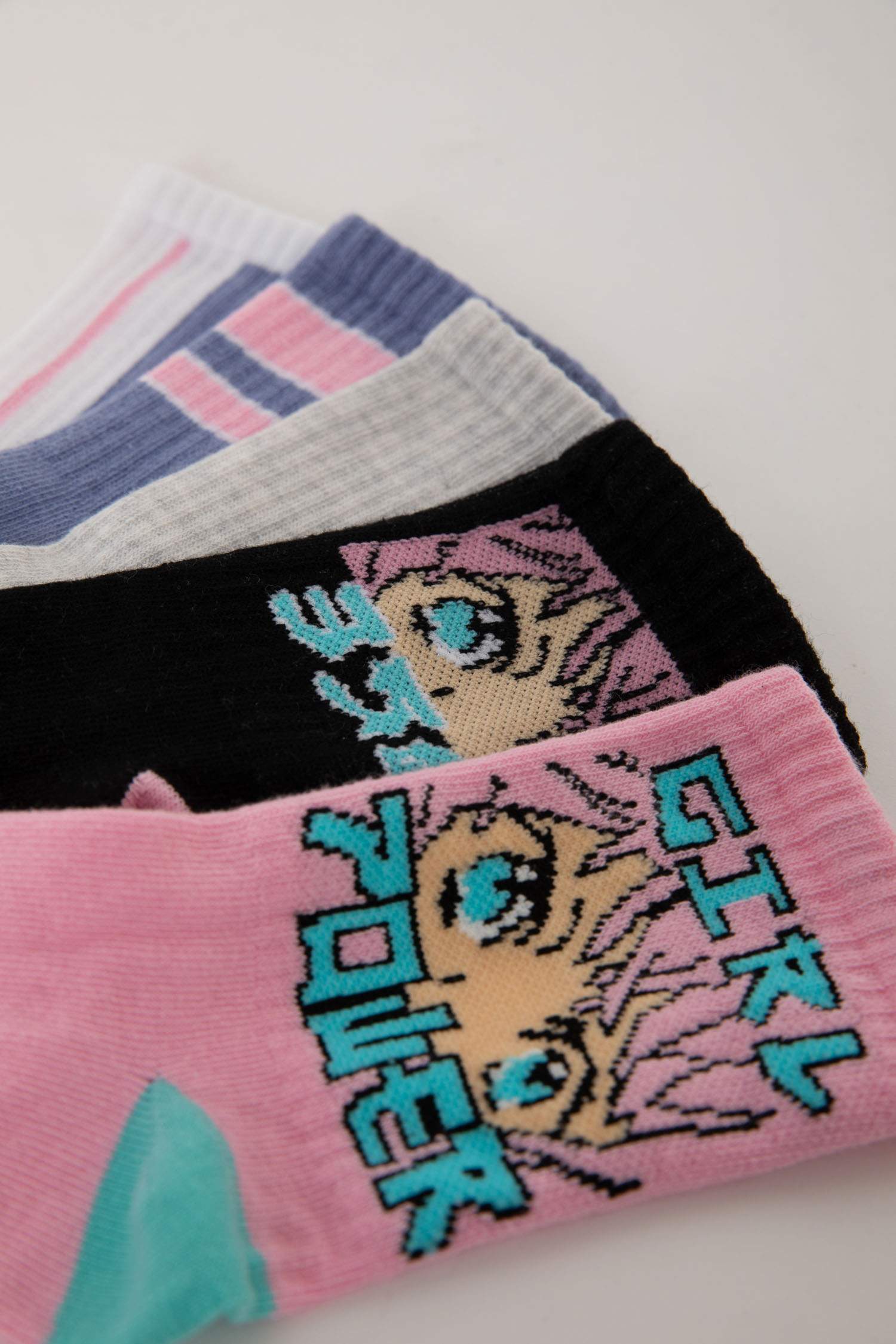 Kız Çocuk 5'li Pamuklu Uzun Çorap