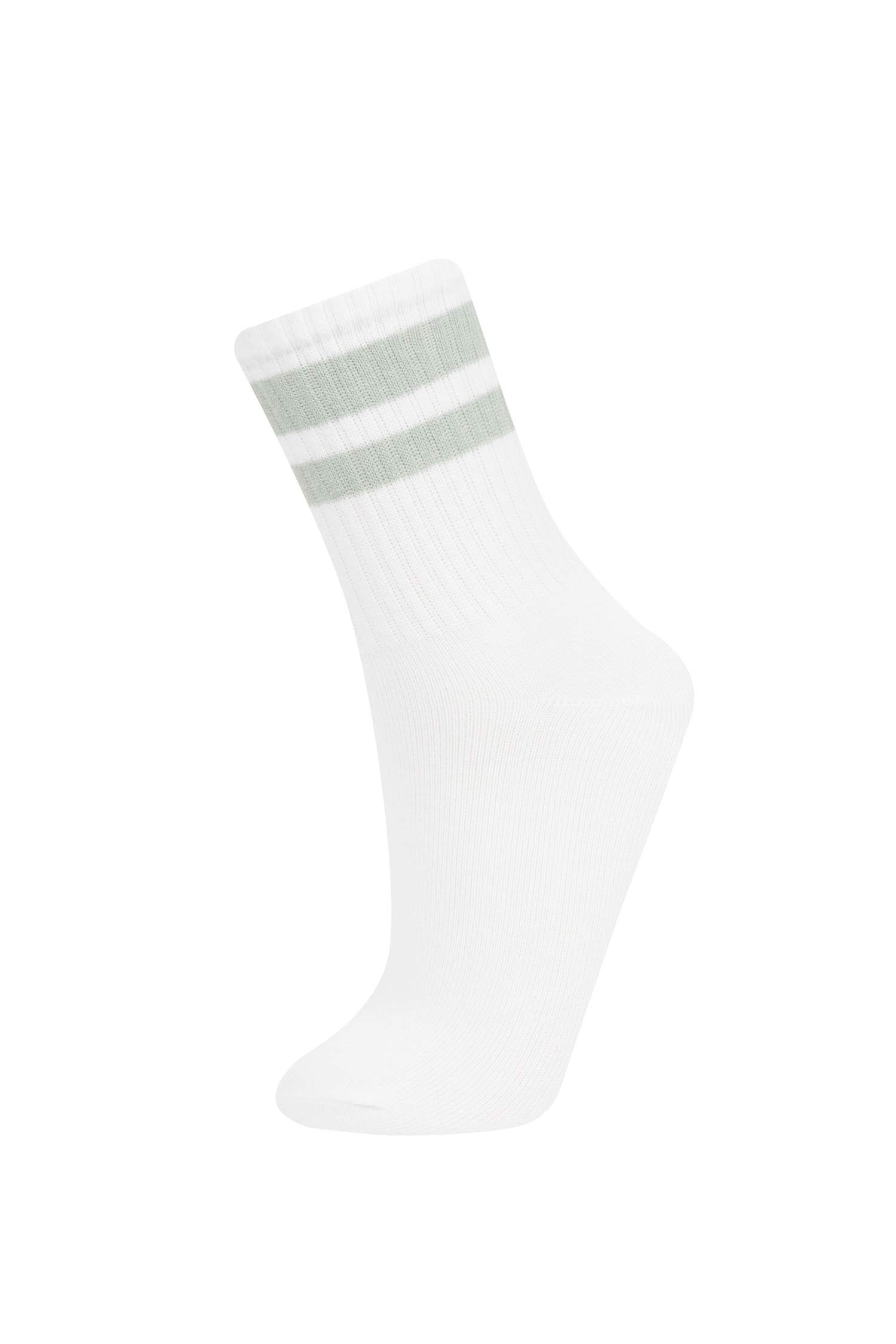 جوارب بنات طويلة قطن - 3 قطع