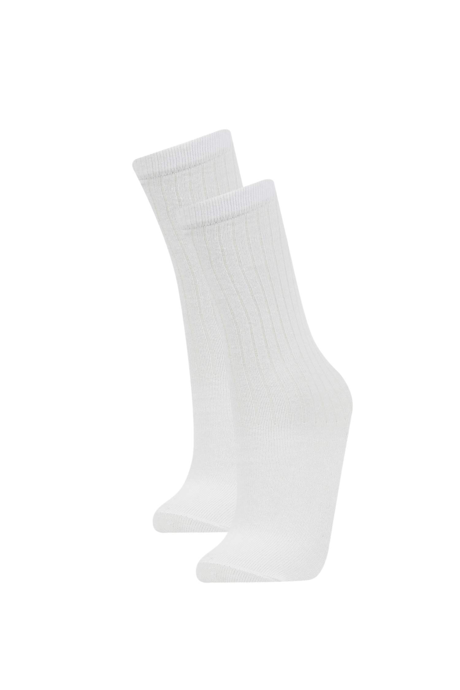 Kız Çocuk 2'li Pamuklu Uzun Çorap