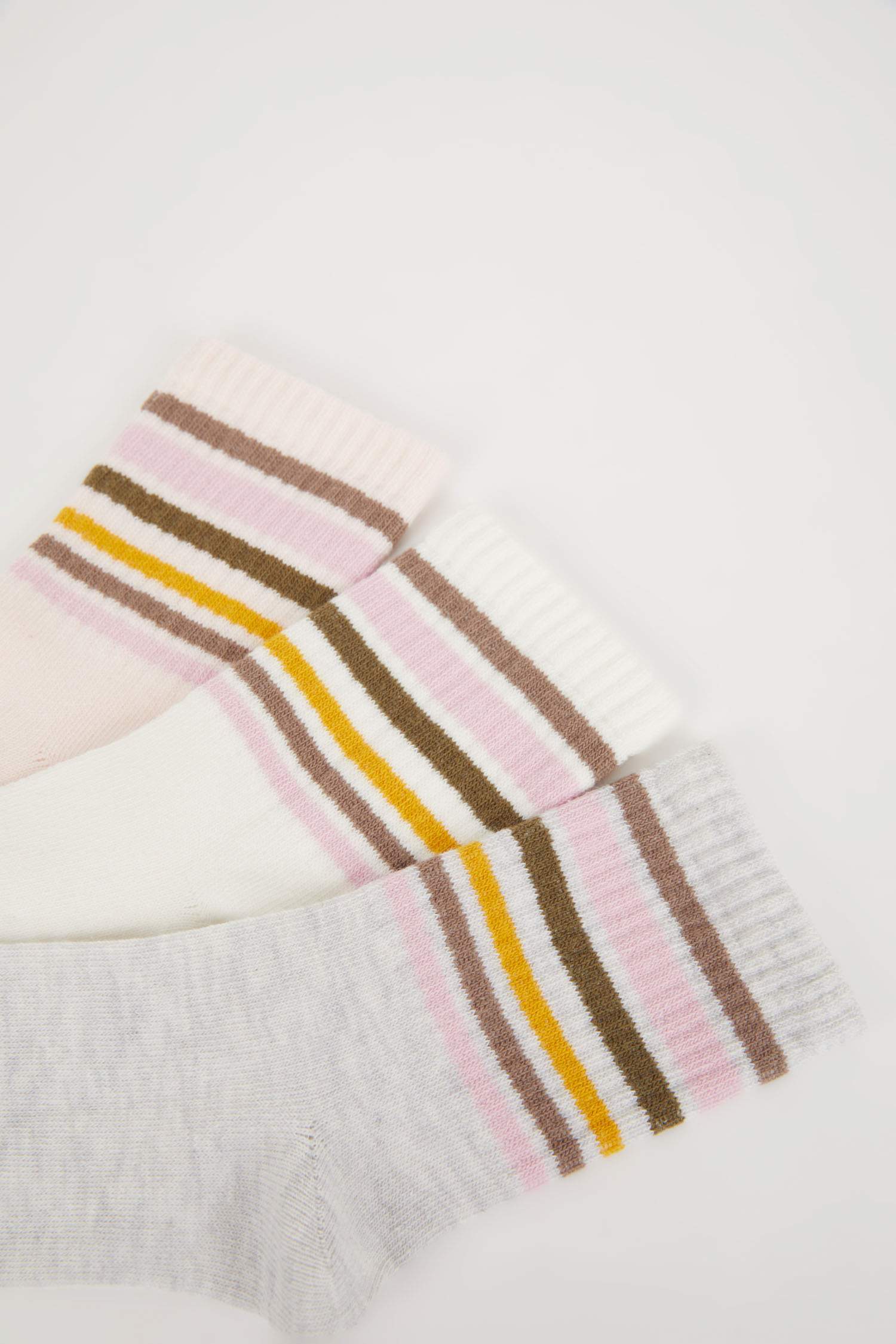 جوارب بنات قطن طويلة - 3 قطع