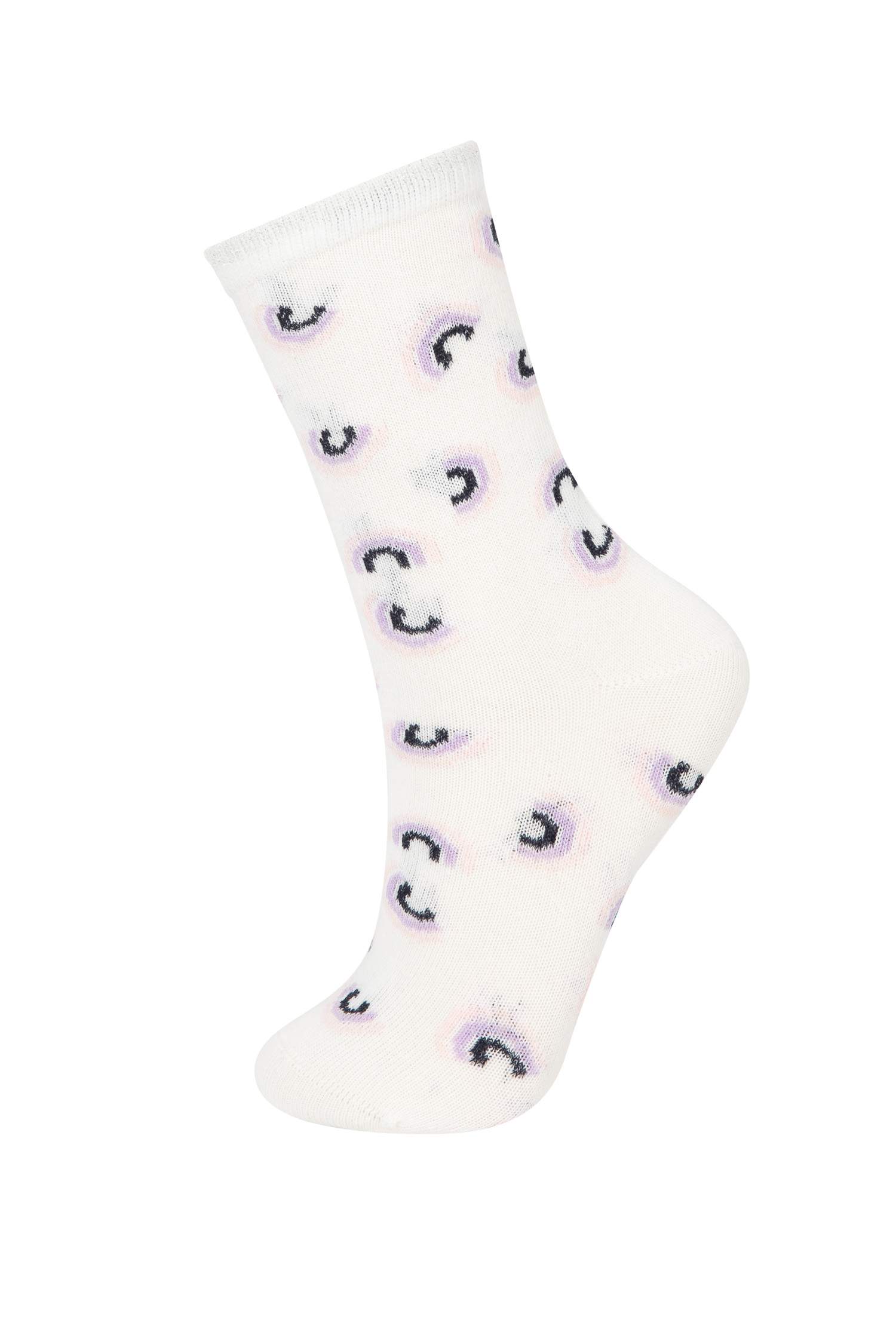 Длинные носки из хлопка для девочек, 3 пары