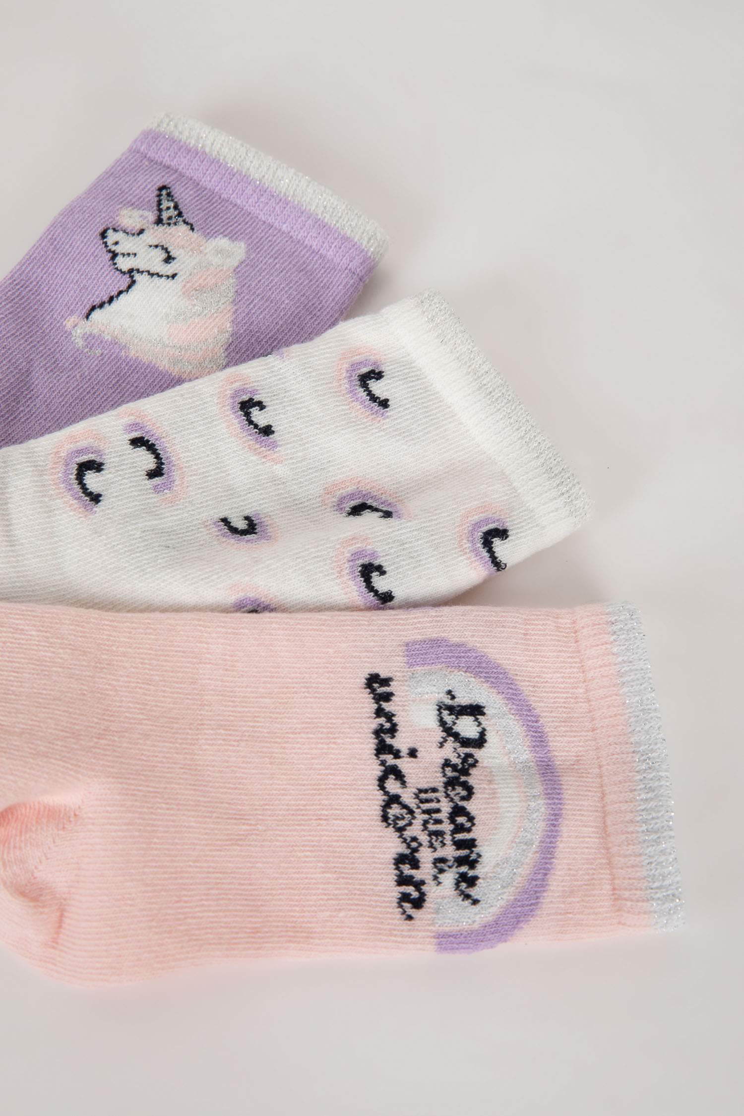 Длинные носки из хлопка для девочек, 3 пары