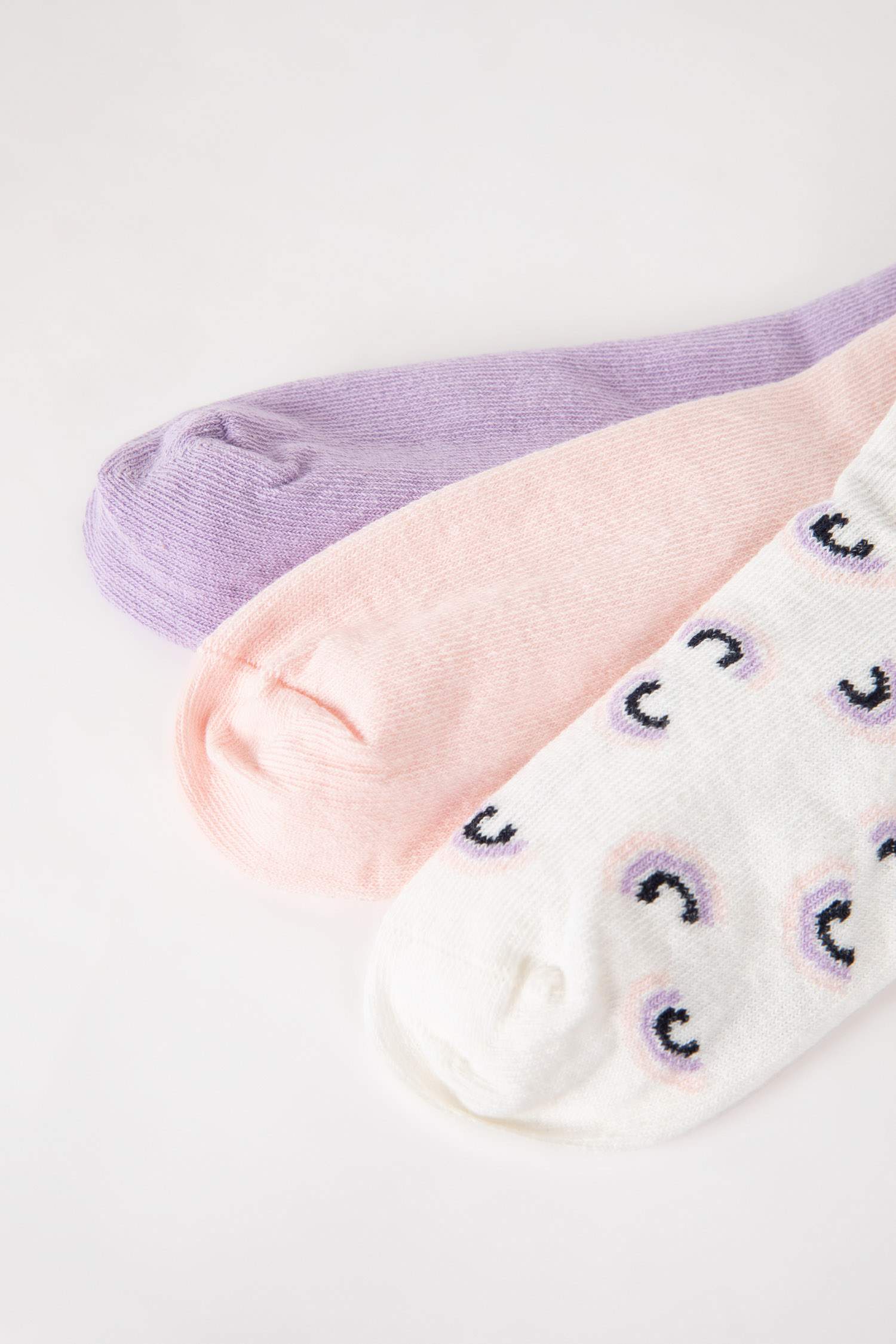 Длинные носки из хлопка для девочек, 3 пары