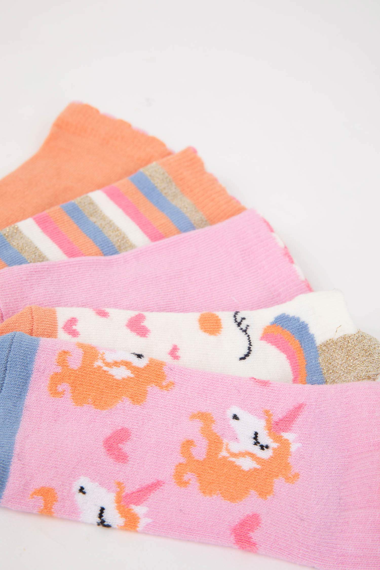 Chaussettes Courtes Coton pour Fille - 5 Paires