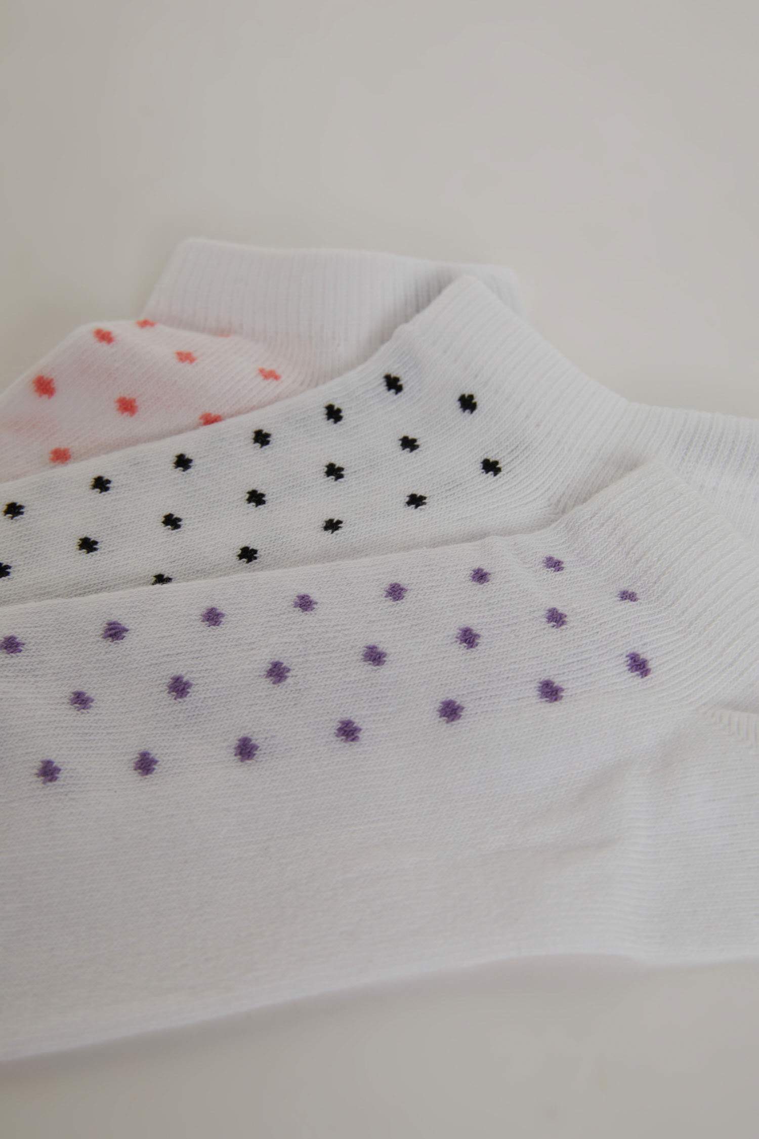 Kız Çocuk 3'lü Pamuklu Patik Çorap