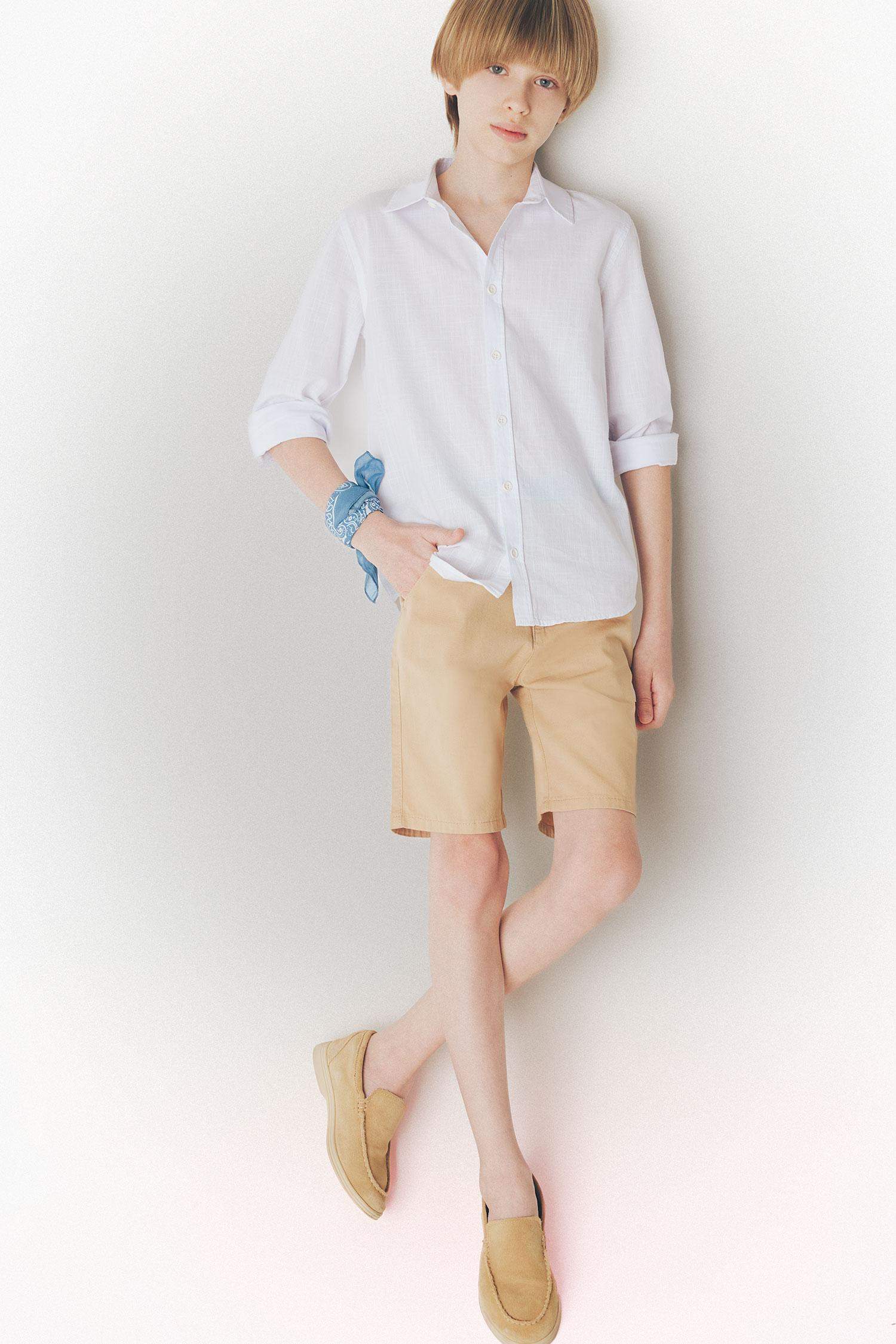 Boy Regular Fit Gabardine Shorts