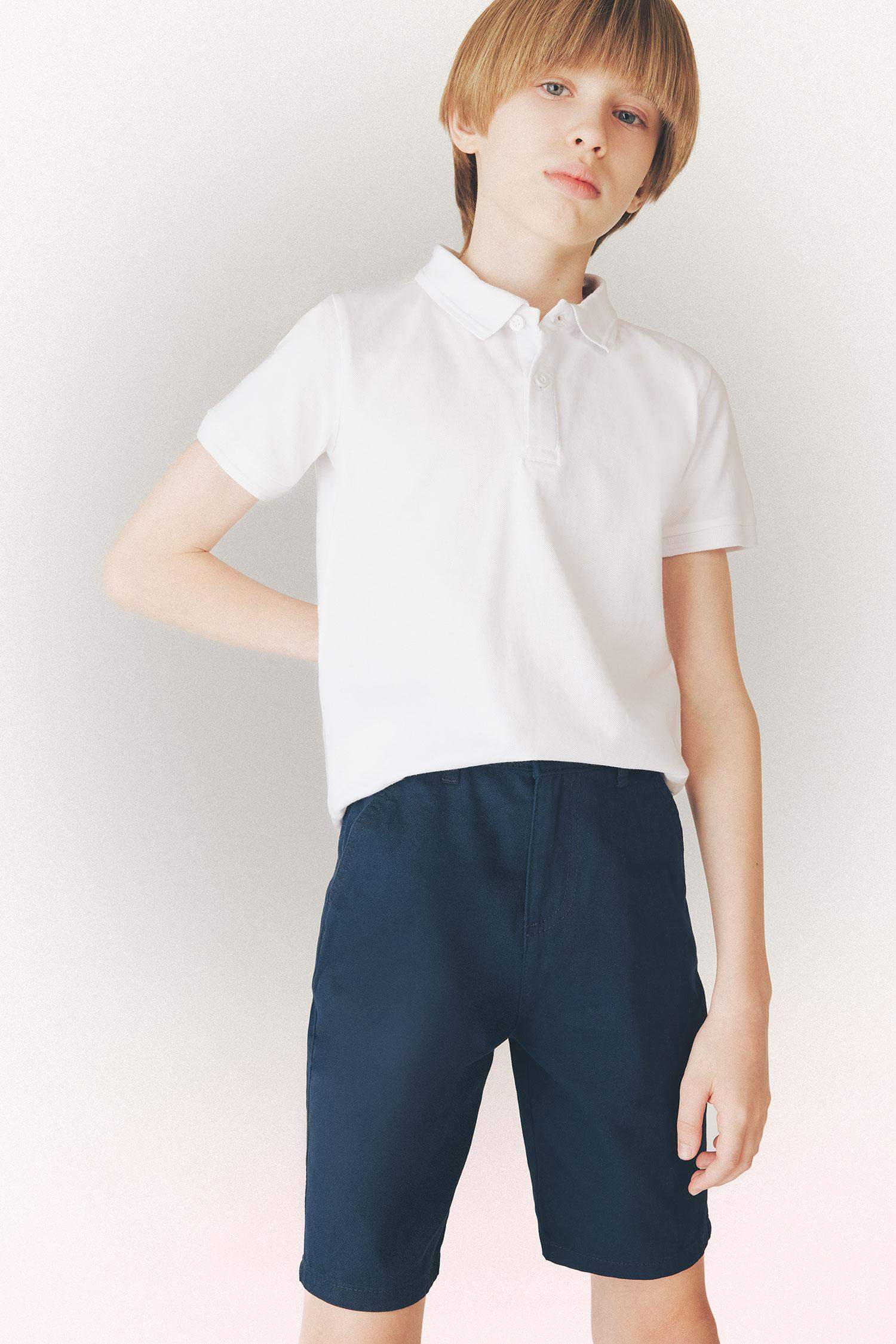 Boy Regular Fit Gabardine Shorts