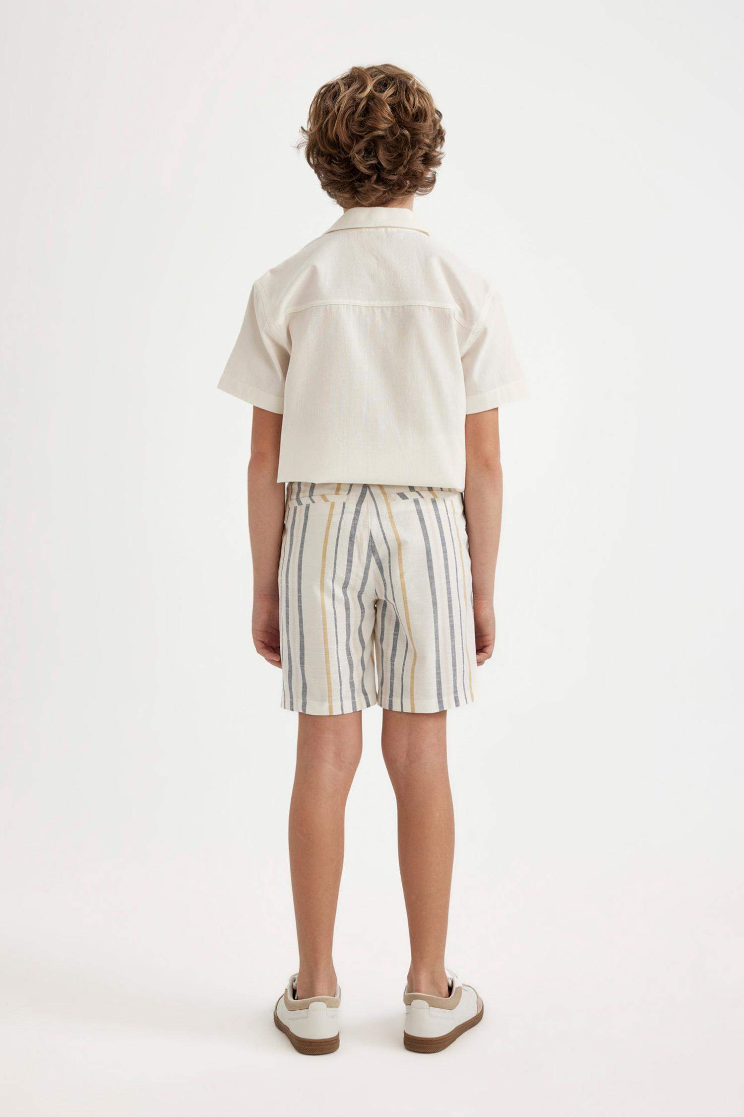 Erkek Çocuk Keten Görünümlü Şort