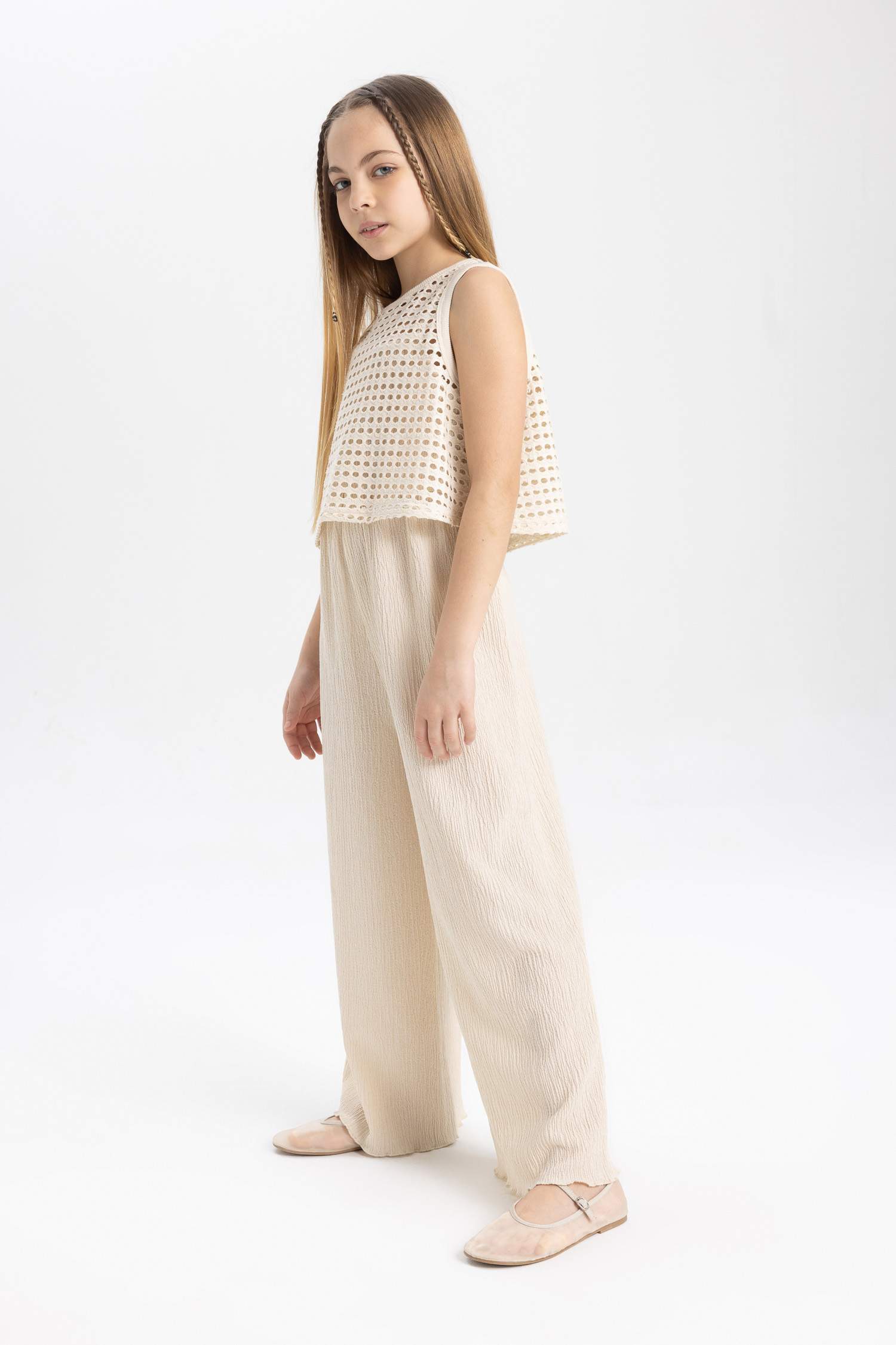 Kız Çocuk Kolsuz Uzun Tulum