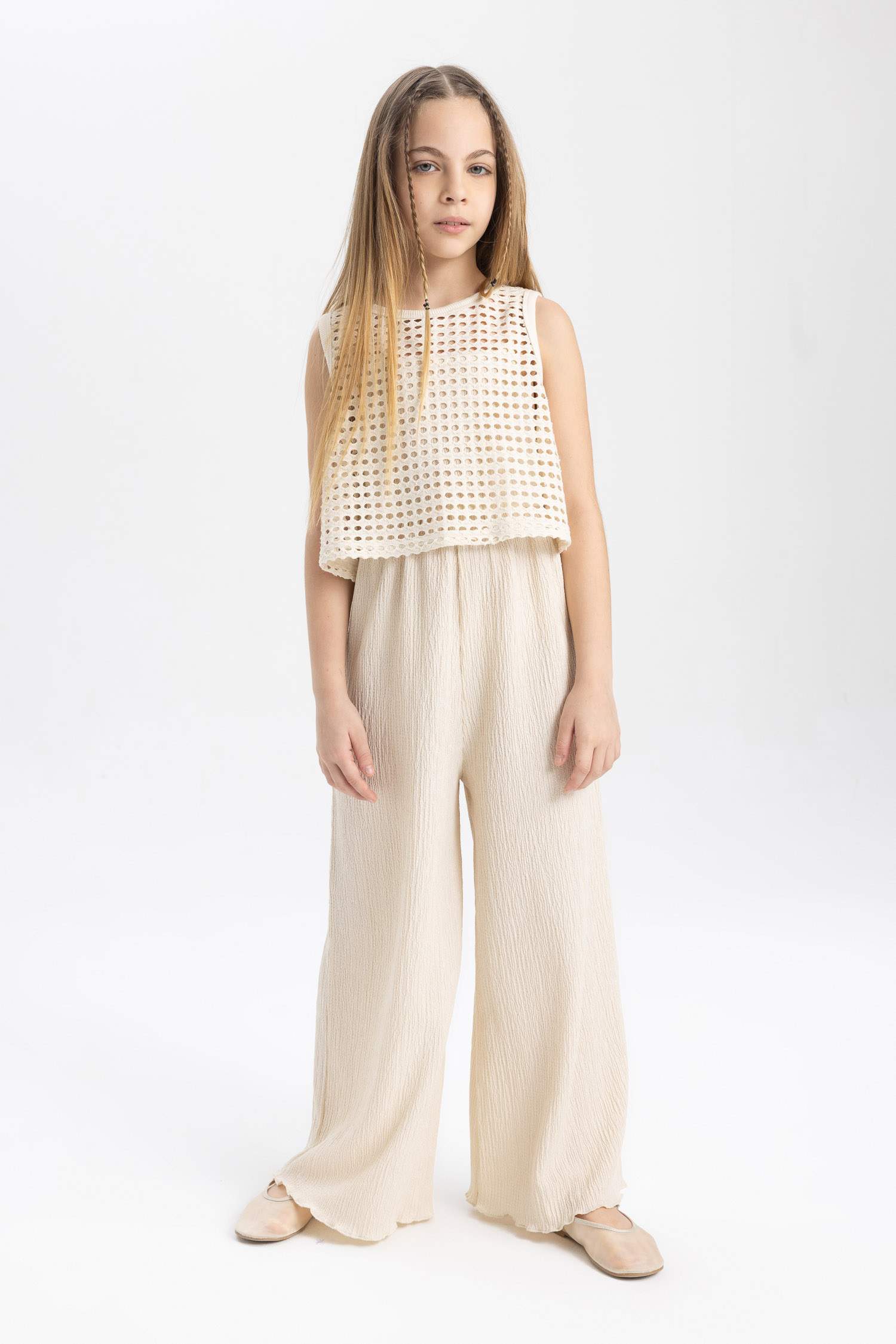 Kız Çocuk Kolsuz Uzun Tulum