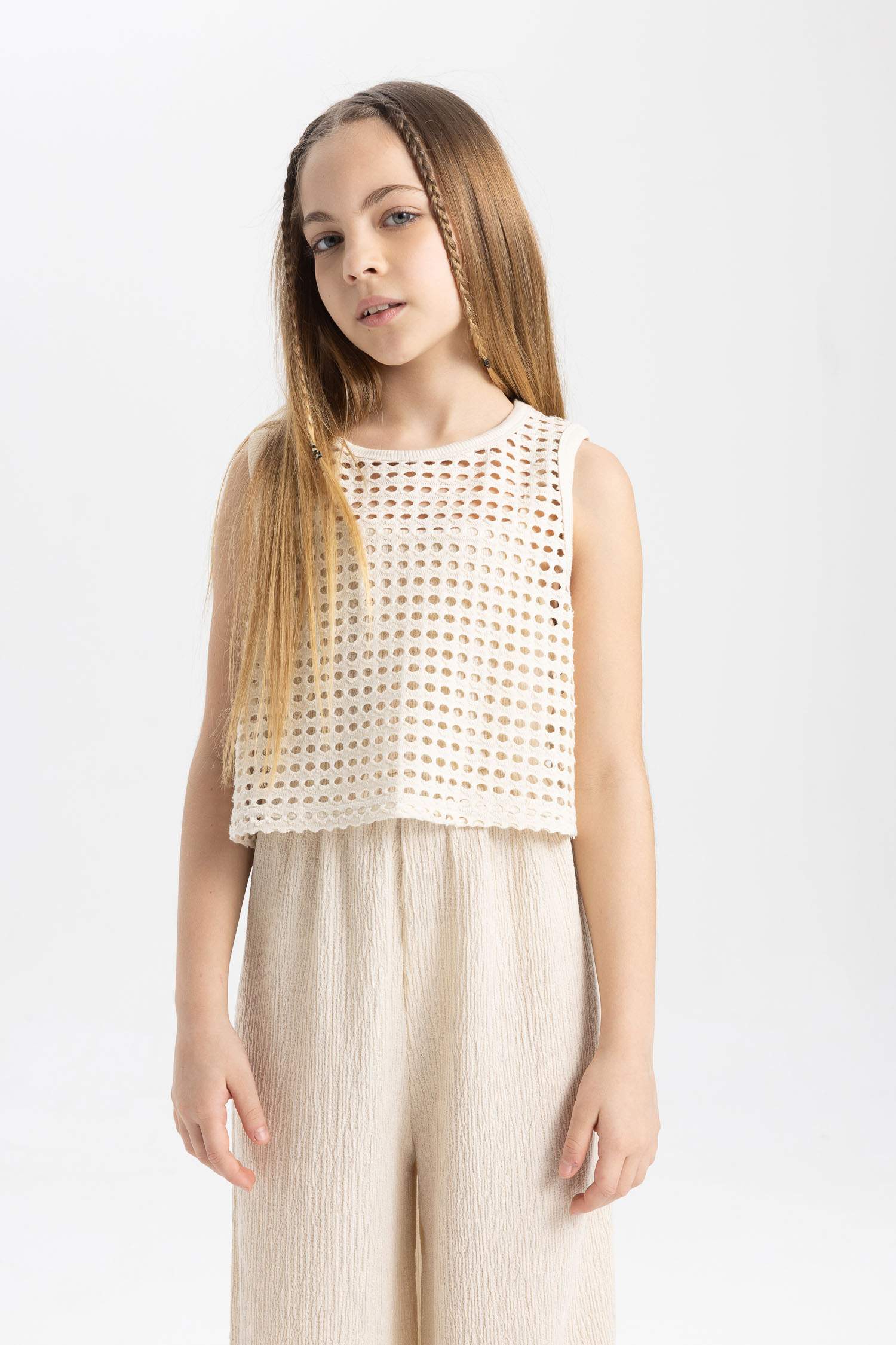 Kız Çocuk Kolsuz Uzun Tulum