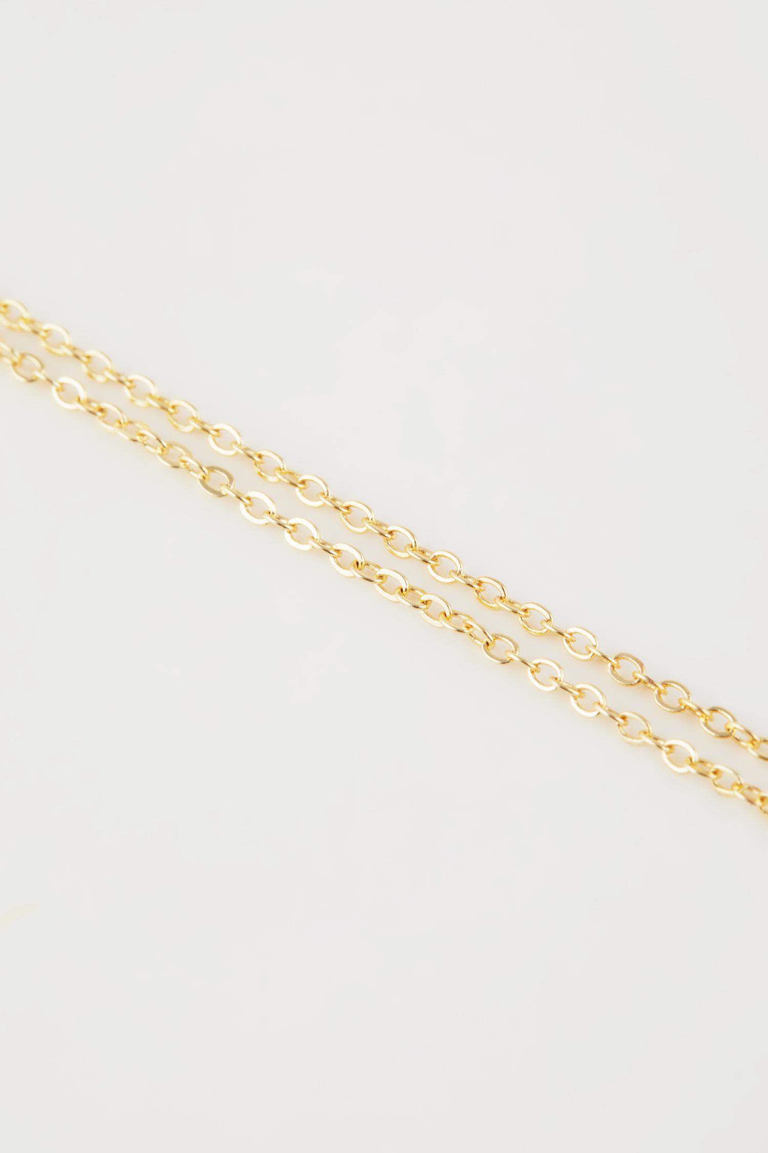 Kadın Yılbaşı Figürlü Gold Kolye