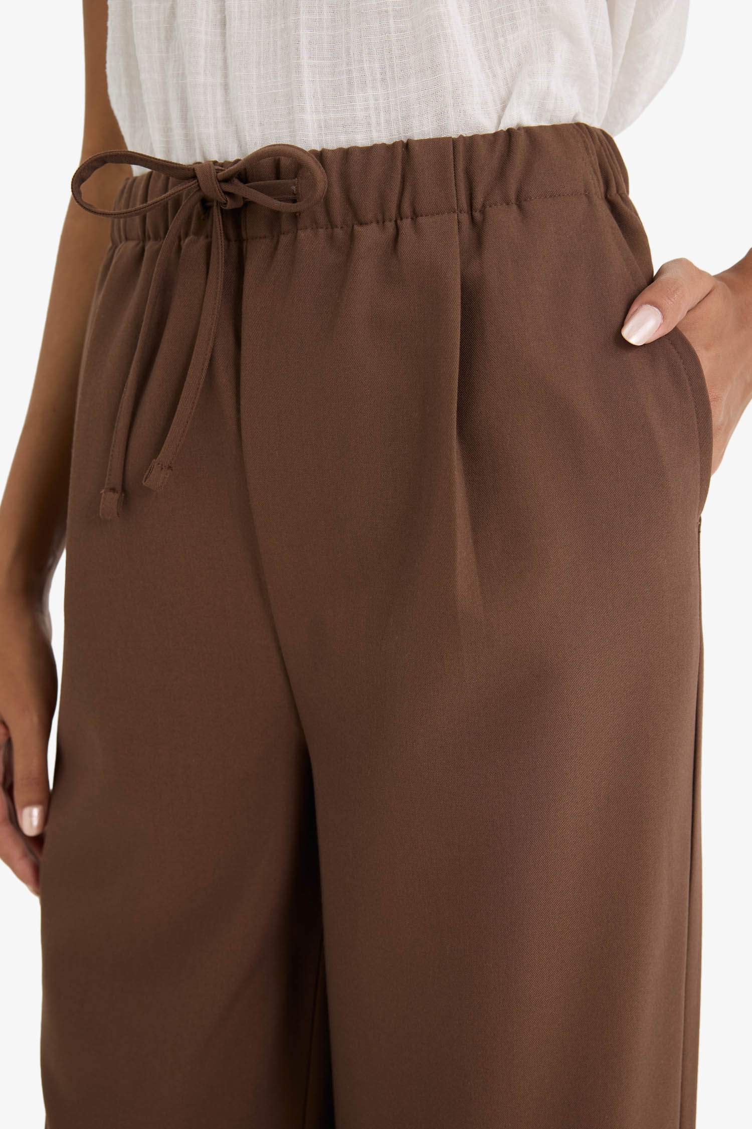 Wide Leg High Waist Long Length Trousers