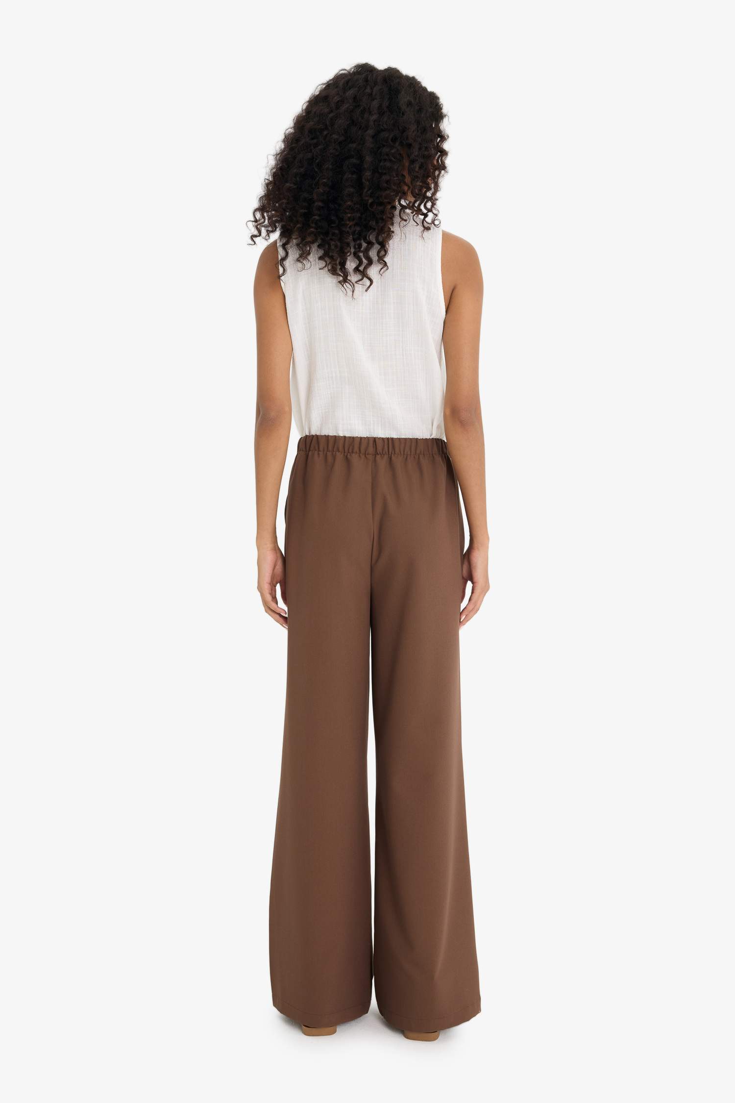 Wide Leg High Waist Long Length Trousers