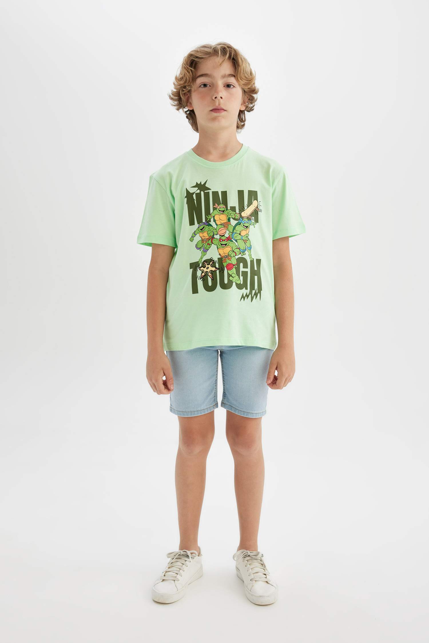 Ұлдарға Ninja Turtles дөңгелек жаға қысқа жеңді Қысқа жеңді футболка