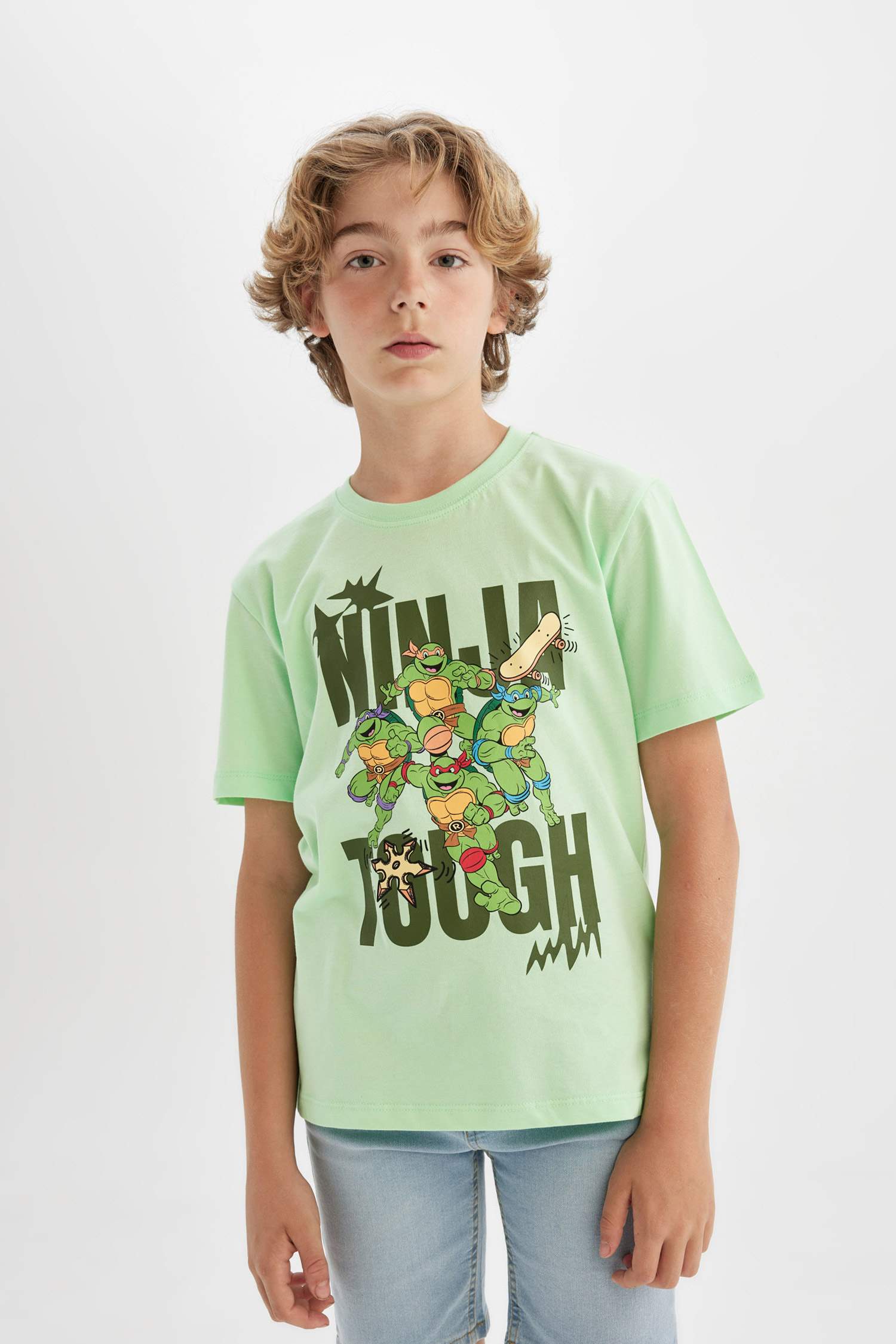 Ұлдарға Ninja Turtles дөңгелек жаға қысқа жеңді Қысқа жеңді футболка