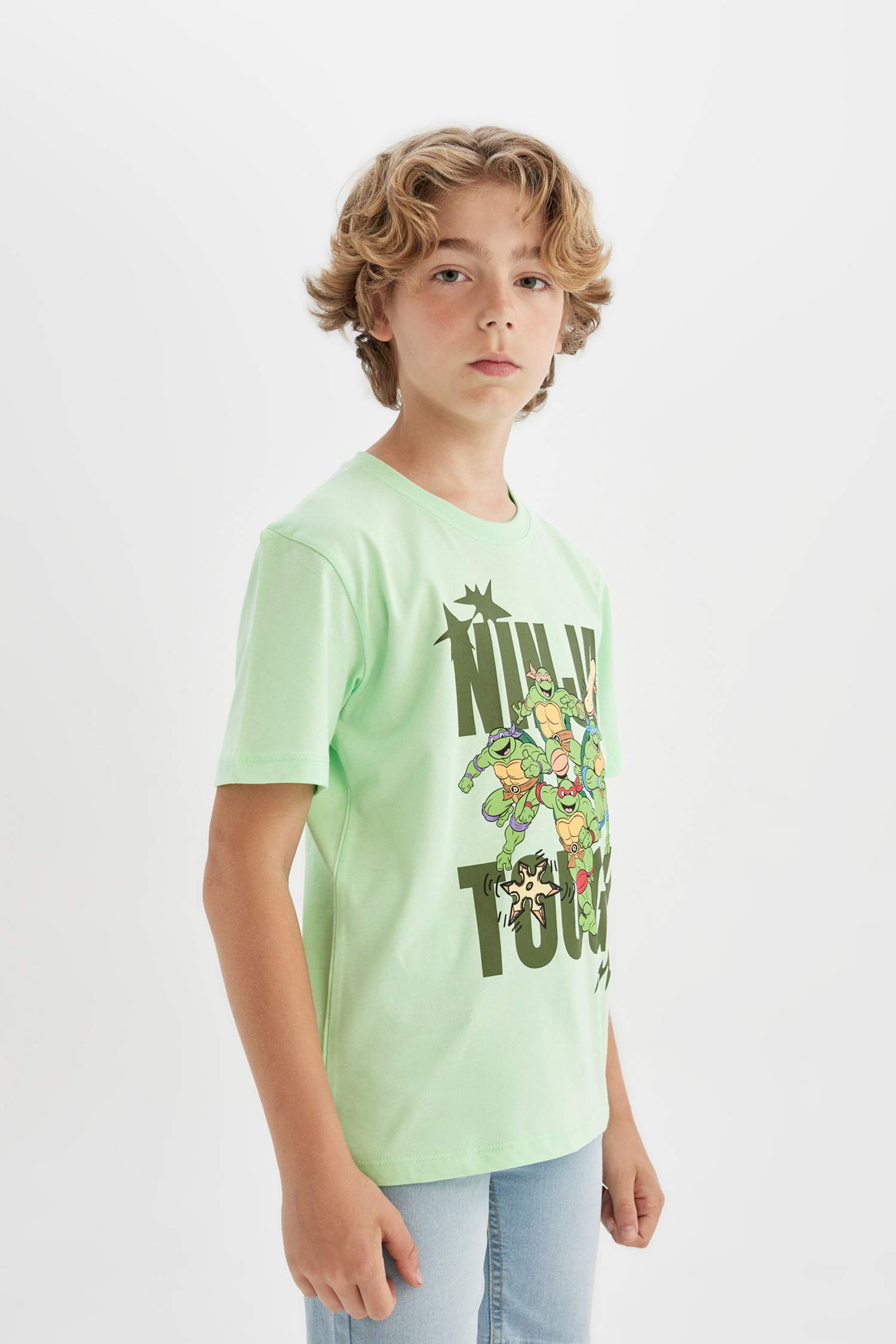 Ұлдарға Ninja Turtles дөңгелек жаға қысқа жеңді Қысқа жеңді футболка