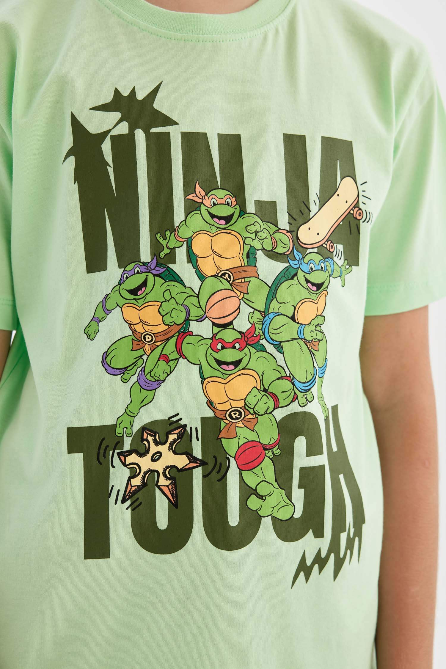 Ұлдарға Ninja Turtles дөңгелек жаға қысқа жеңді Қысқа жеңді футболка