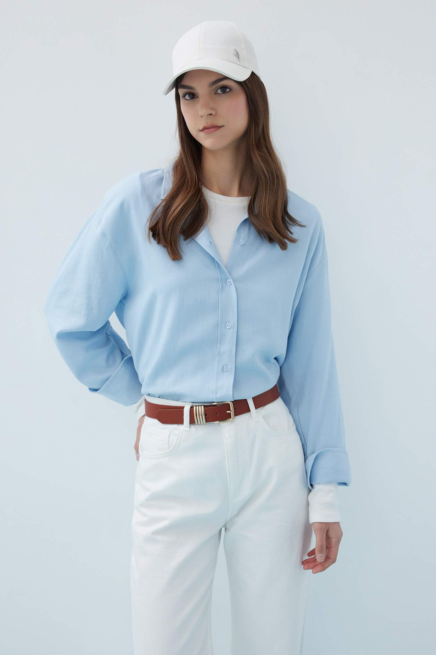 Relax Fit linen Long Sleeve Tunic