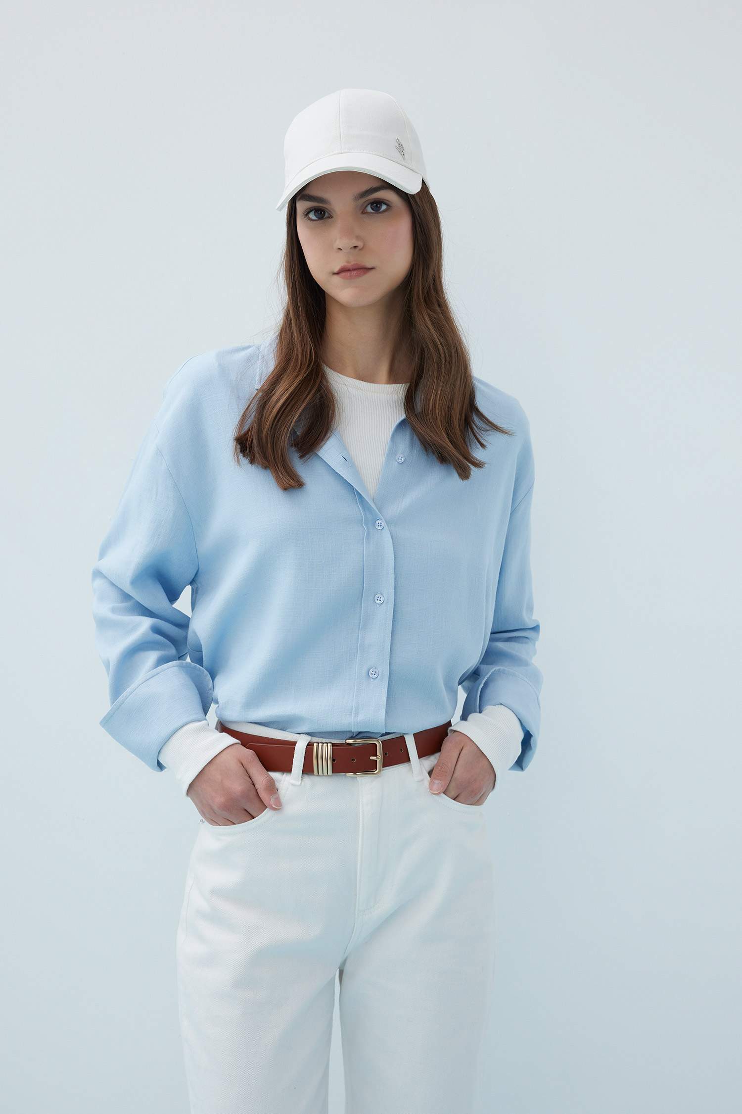 Relax Fit linen Long Sleeve Tunic