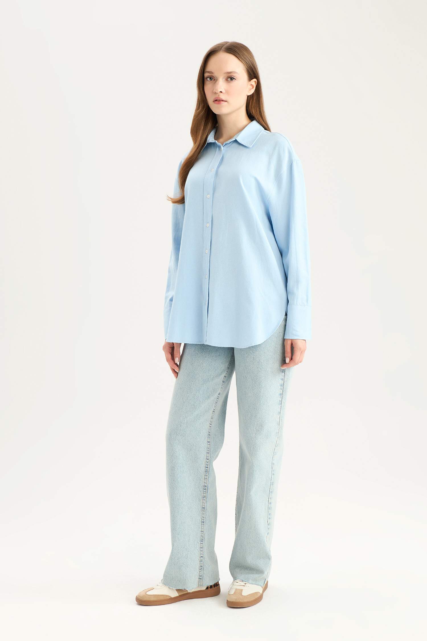 Relax Fit linen Long Sleeve Tunic