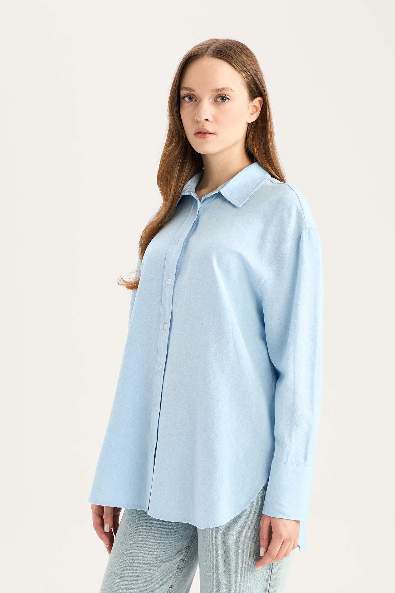 Relax Fit linen Long Sleeve Tunic