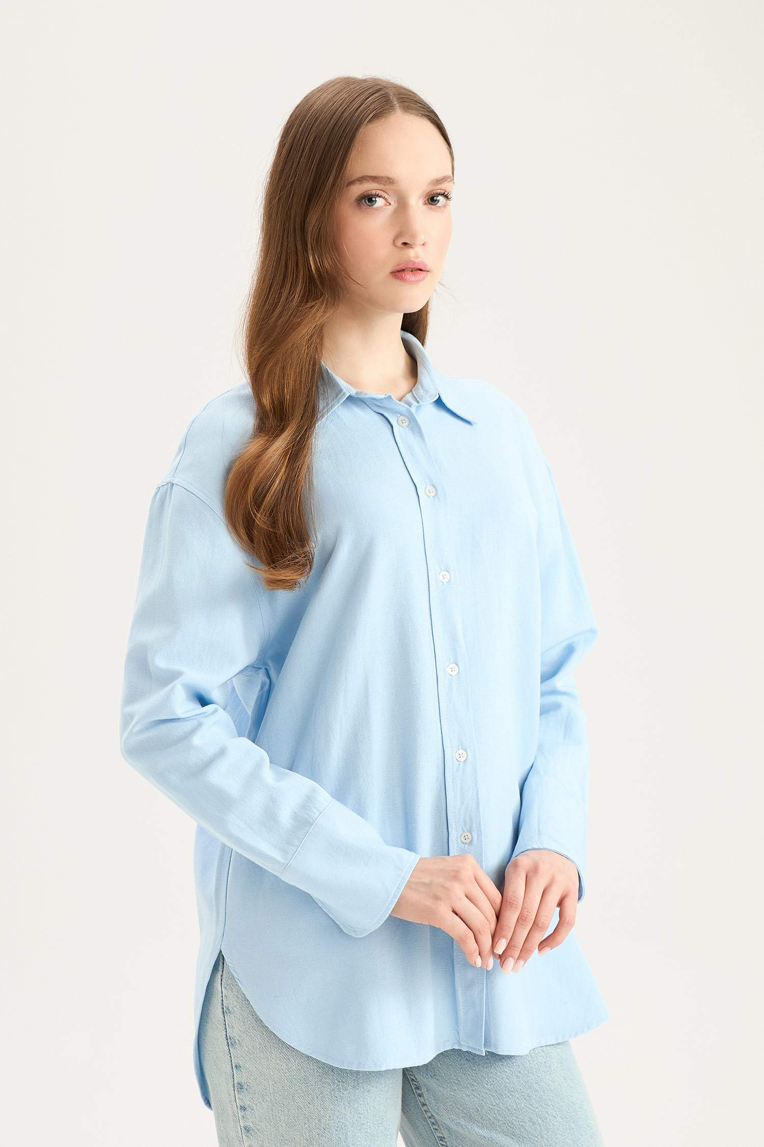 Relax Fit linen Long Sleeve Tunic