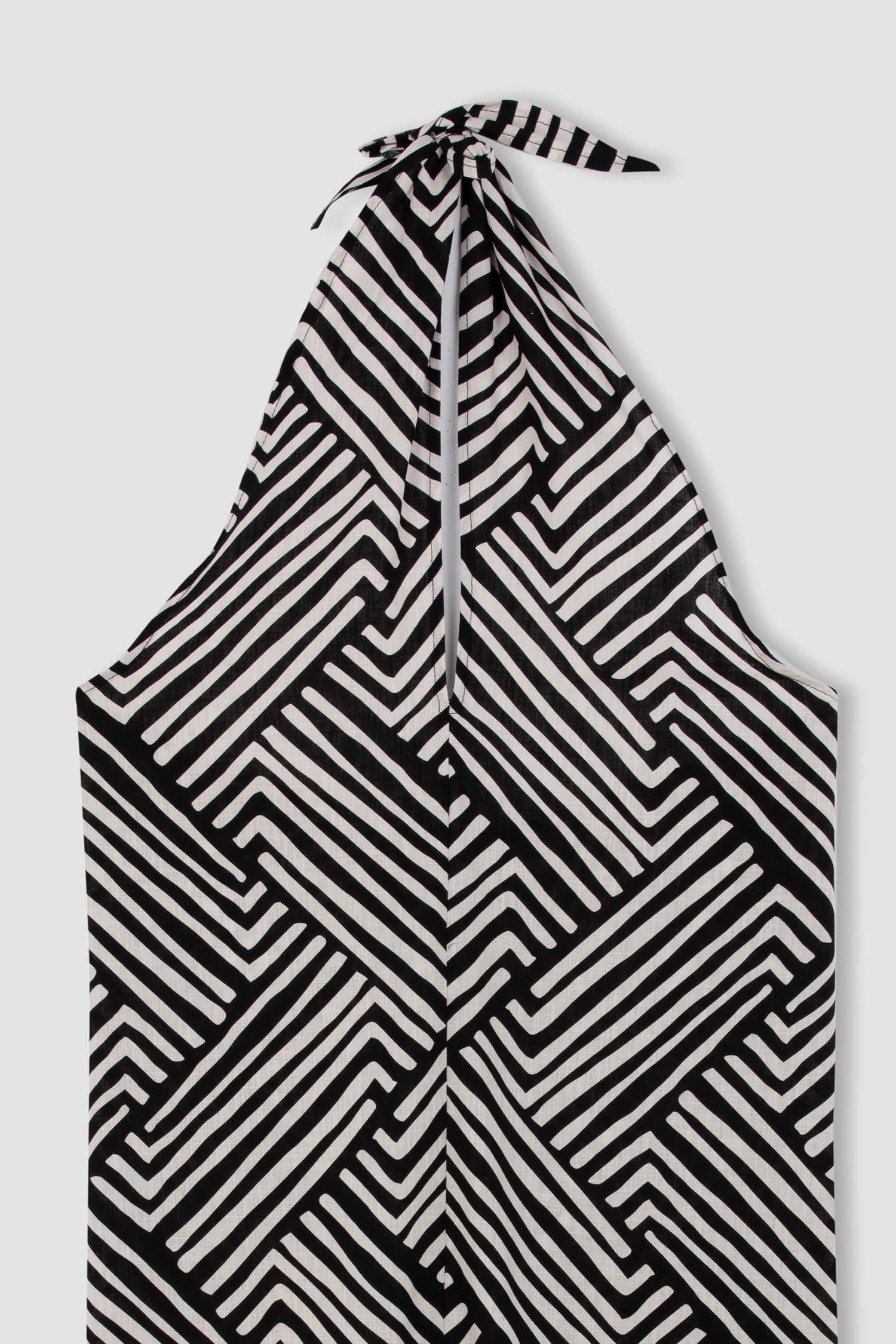 Regular Fit Çizgili Pamuklu Pareo-Fall in Love