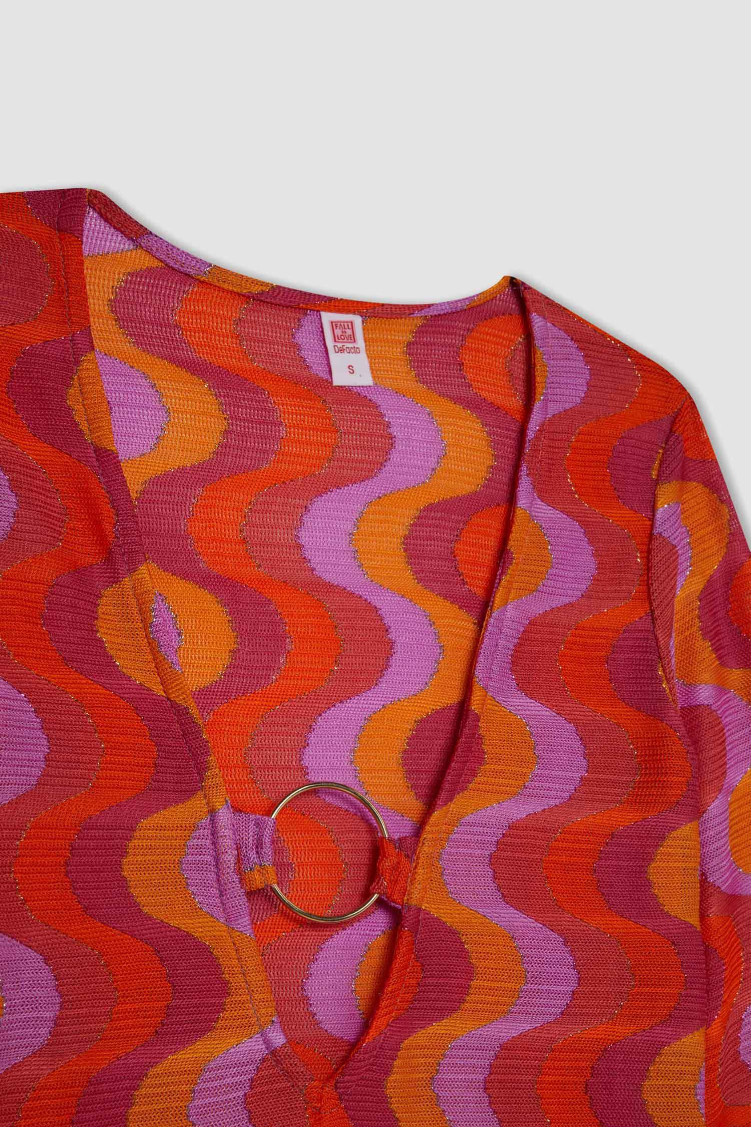 Regular Fit Long Sleeve Maxi Lace Beach Dress