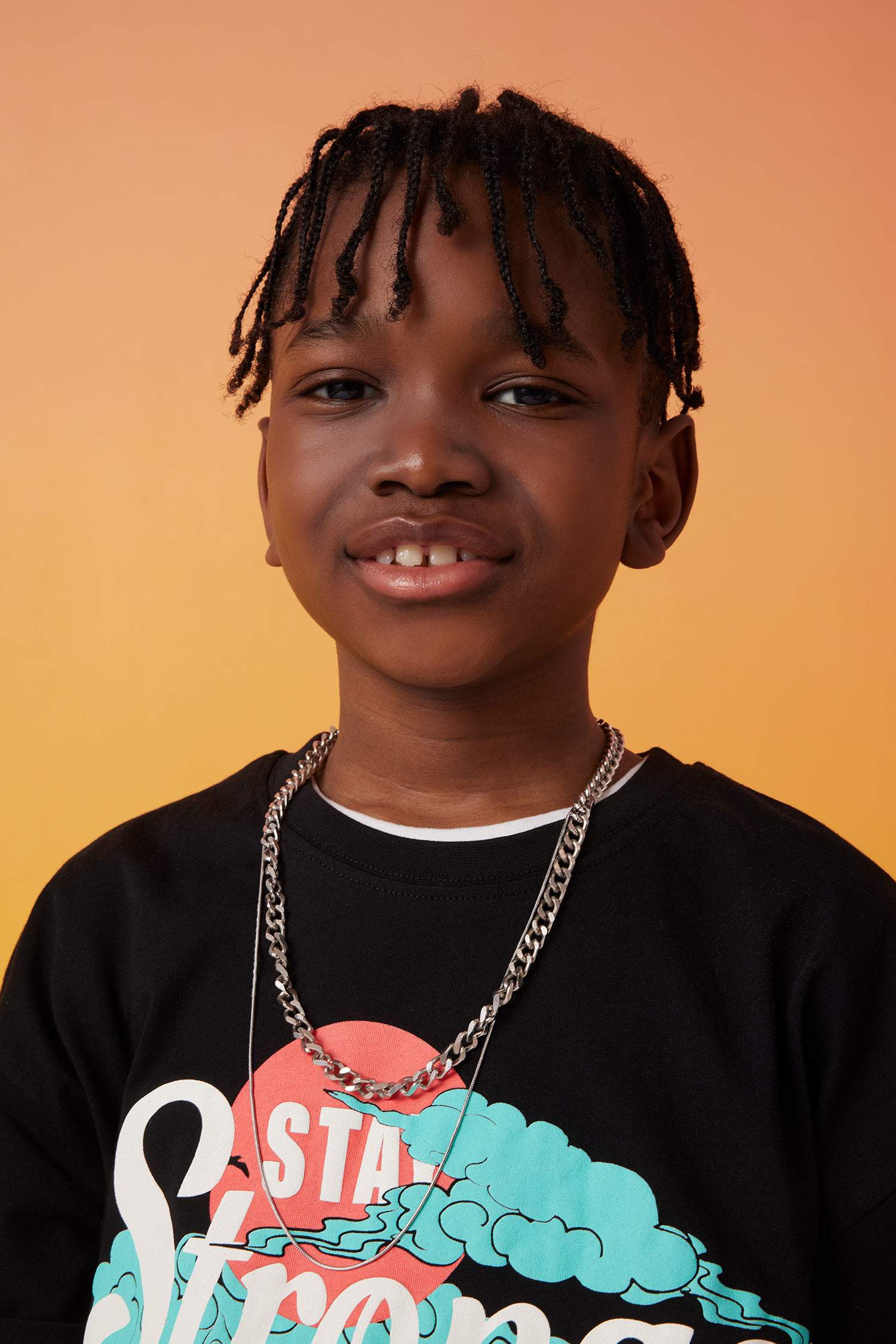 Erkek Çocuk Oversize Geniş Kalıp Bisiklet Yaka Baskılı Kısa Kollu Tişört